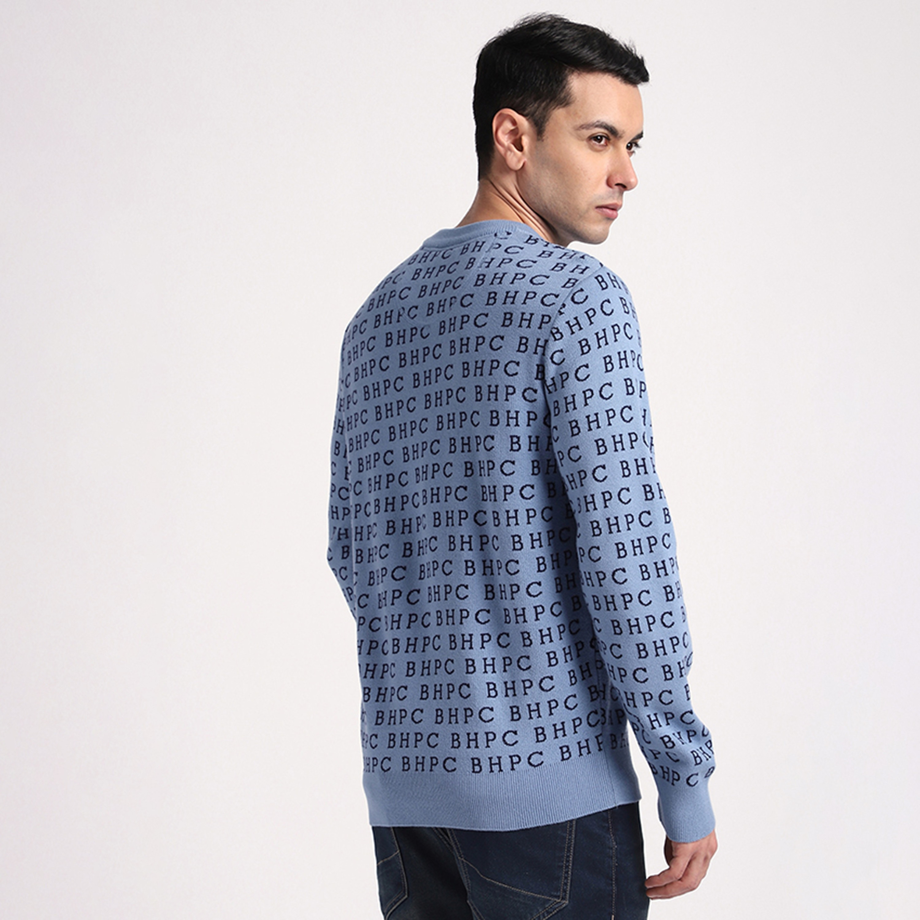 Beverly Hills Polo Club Typographic Crew Neck Long Sleeves Men's Sweater-men-clothing-sweatersandpullovers-image-4