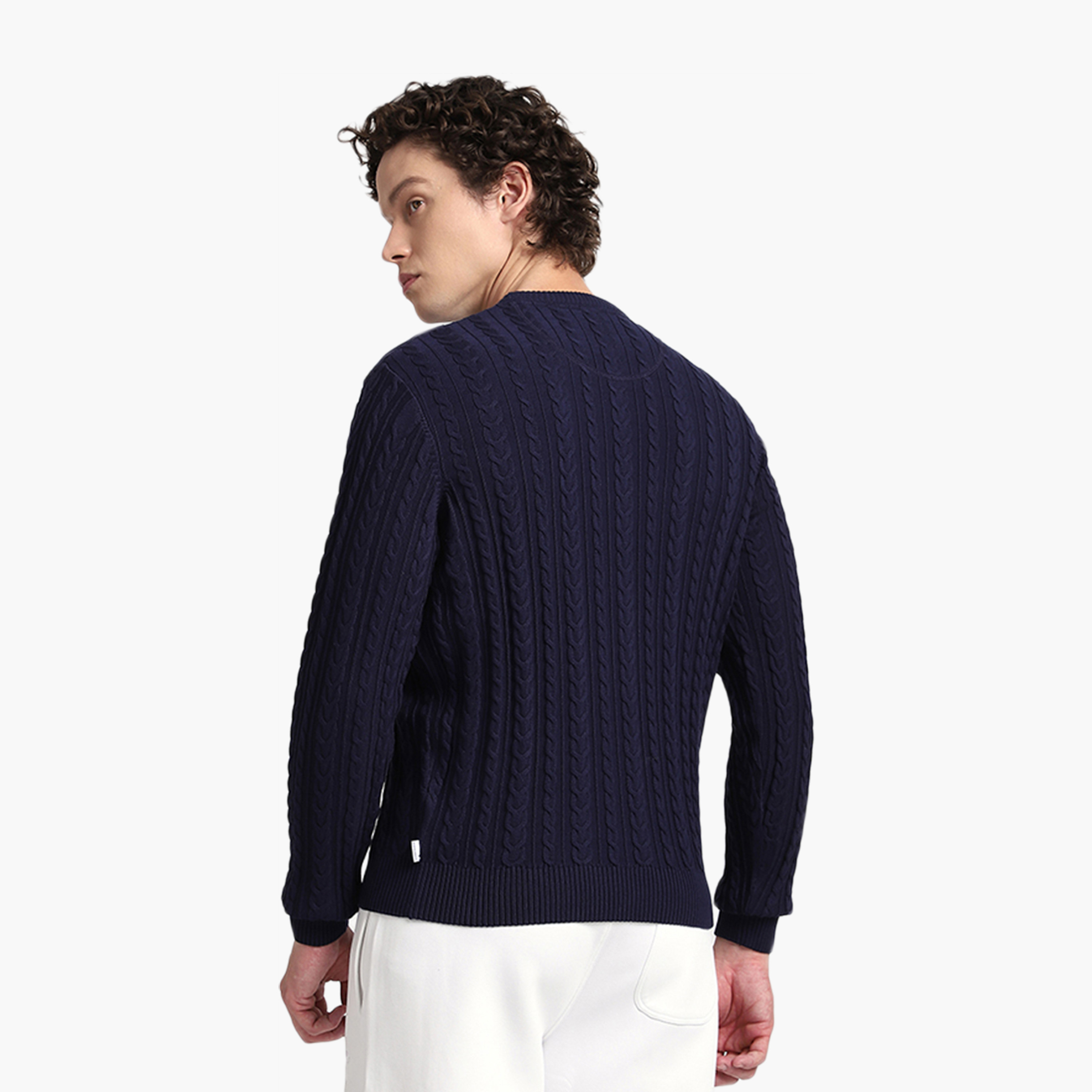 Beverly Hills Polo Club Cable Knit Round Neck Long Sleeves Men's Sweater-men-clothing-sweatersandpullovers-image-4