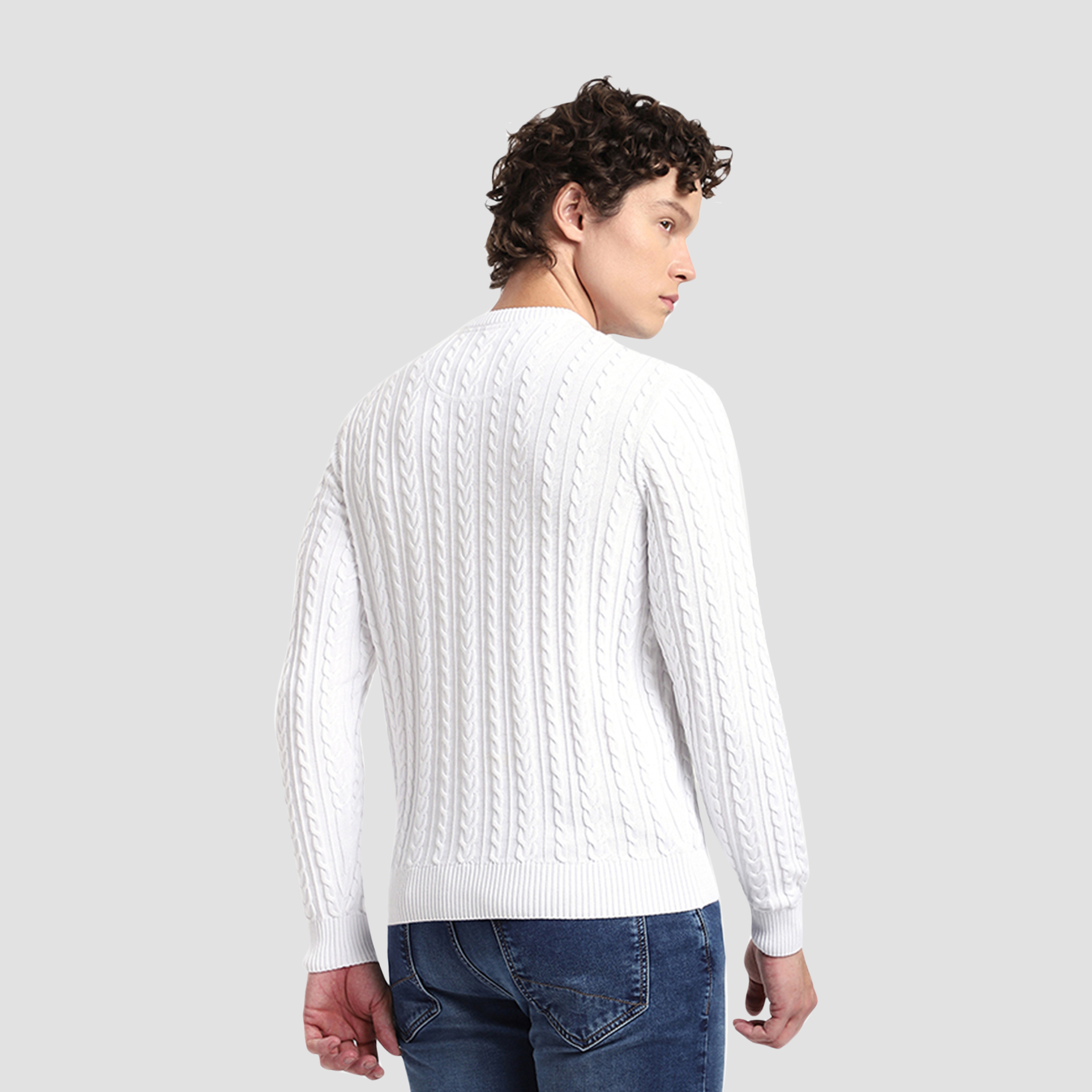 Beverly Hills Polo Club Cable Knit Round Neck Long Sleeves Men's Sweater-men-clothing-sweatersandpullovers-image-8