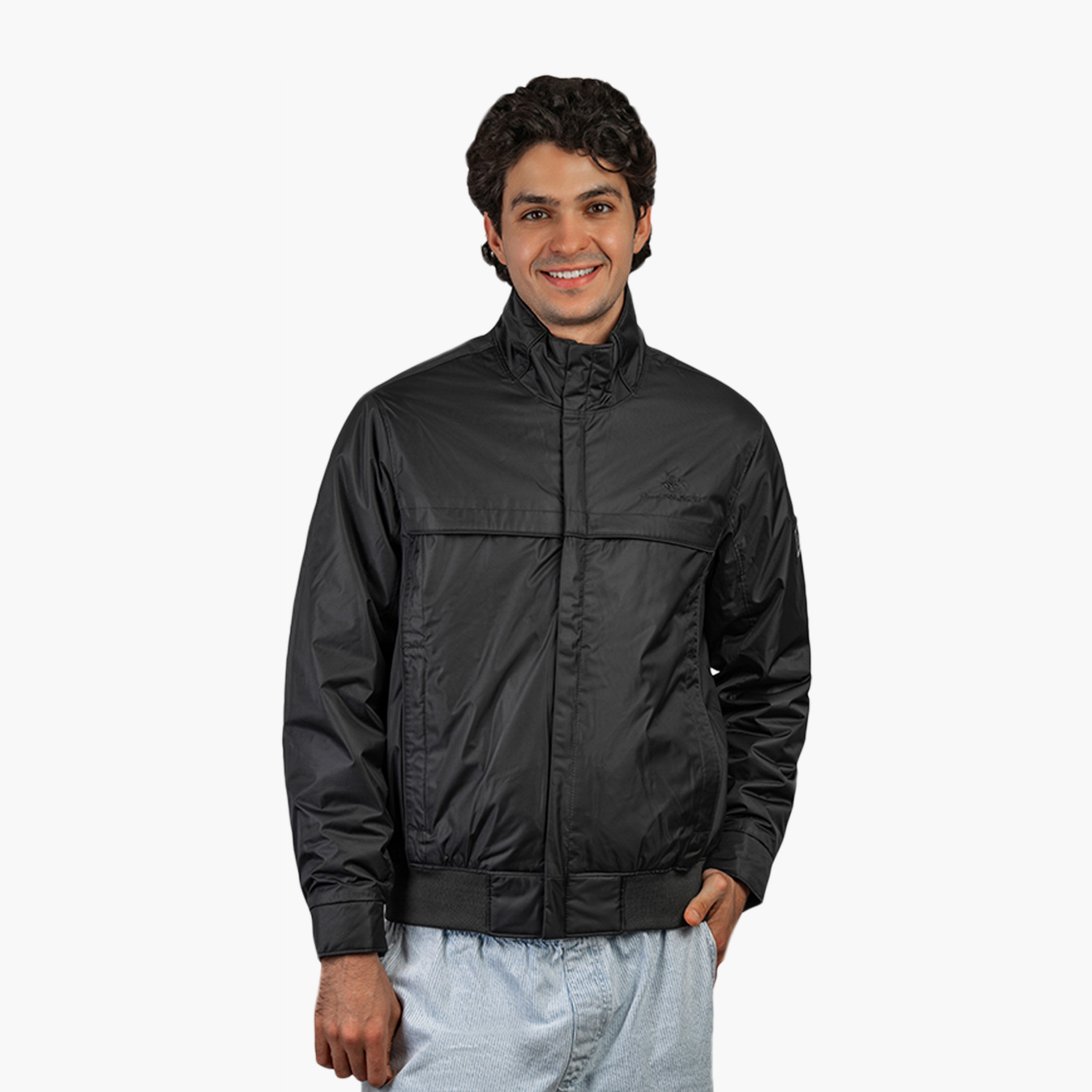 جاكيت بومبر رجالي سادة بأكمام طويلة وياقة عالية من بيفرلي هيلز بولو كلوب-men-clothing-jacketsandblazers-jackets-image-5