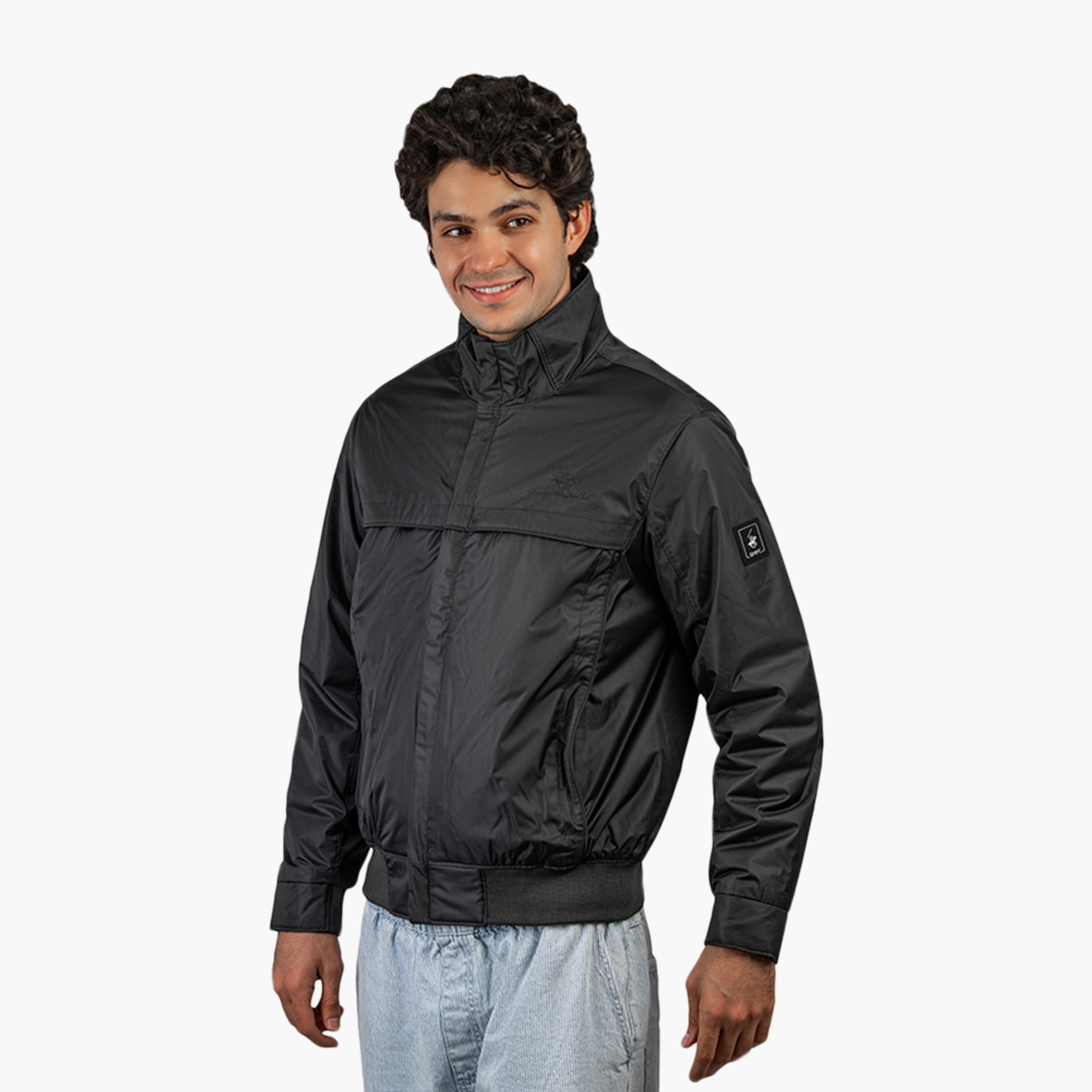 جاكيت بومبر رجالي سادة بأكمام طويلة وياقة عالية من بيفرلي هيلز بولو كلوب-men-clothing-jacketsandblazers-jackets-image-6