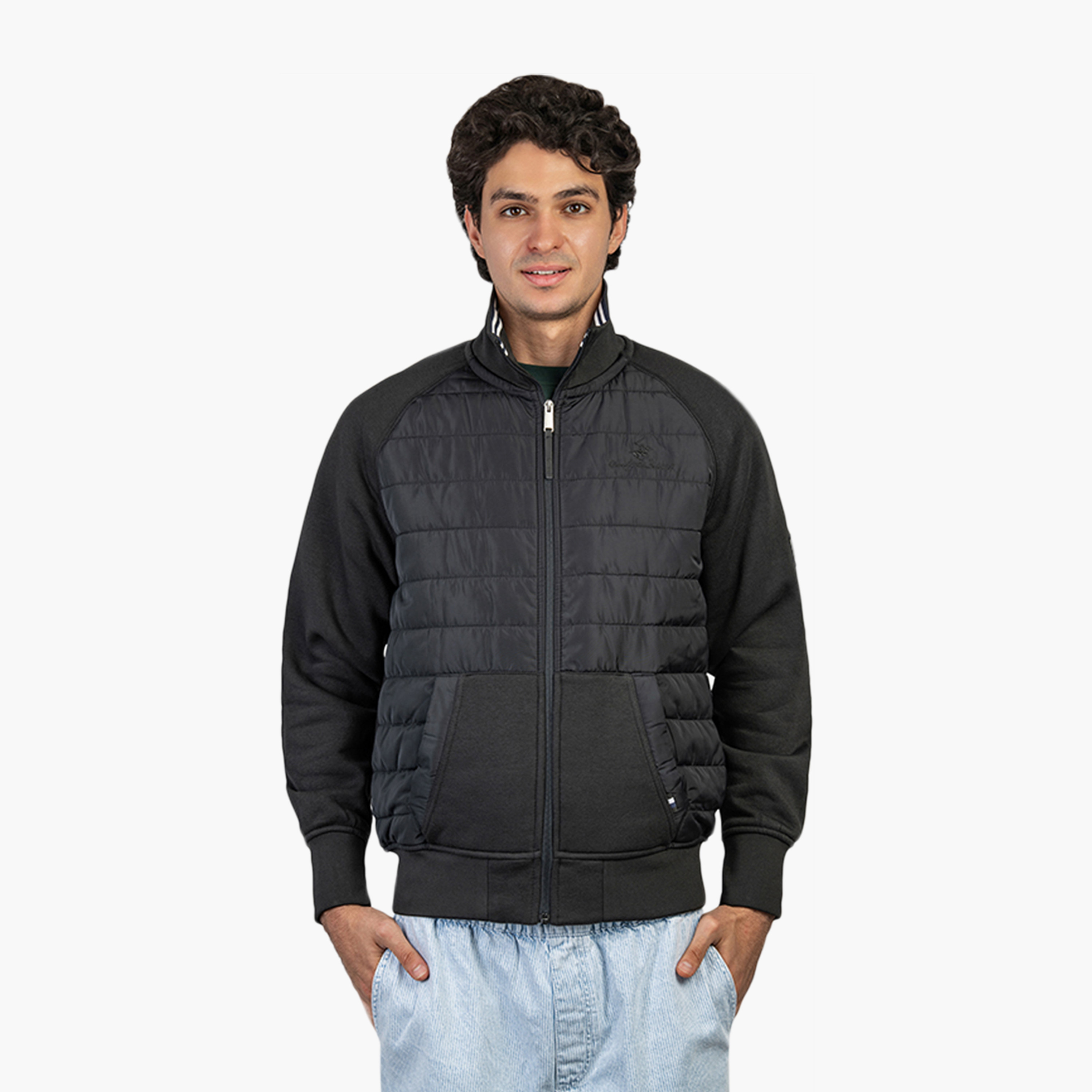جاكيت بافر رجالي سادة برقبة عالية وأكمام طويلة بيفرلي هيلز بولو كلوب-men-clothing-jacketsandblazers-jackets-image-5