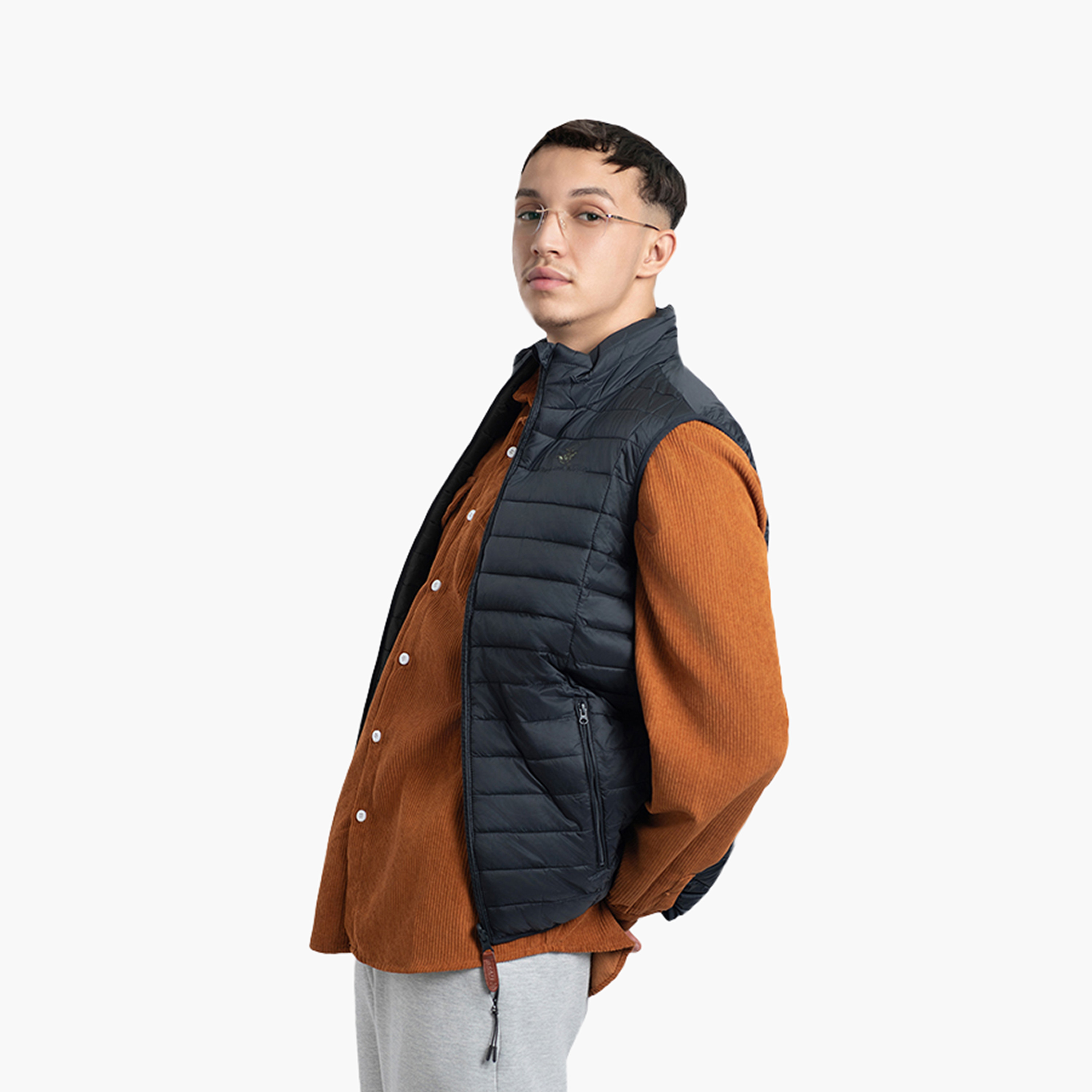 Beverly Hills Polo Club Men's Textured High Neck Quilted Vest-men-clothing-jacketsandblazers-jackets-image-8
