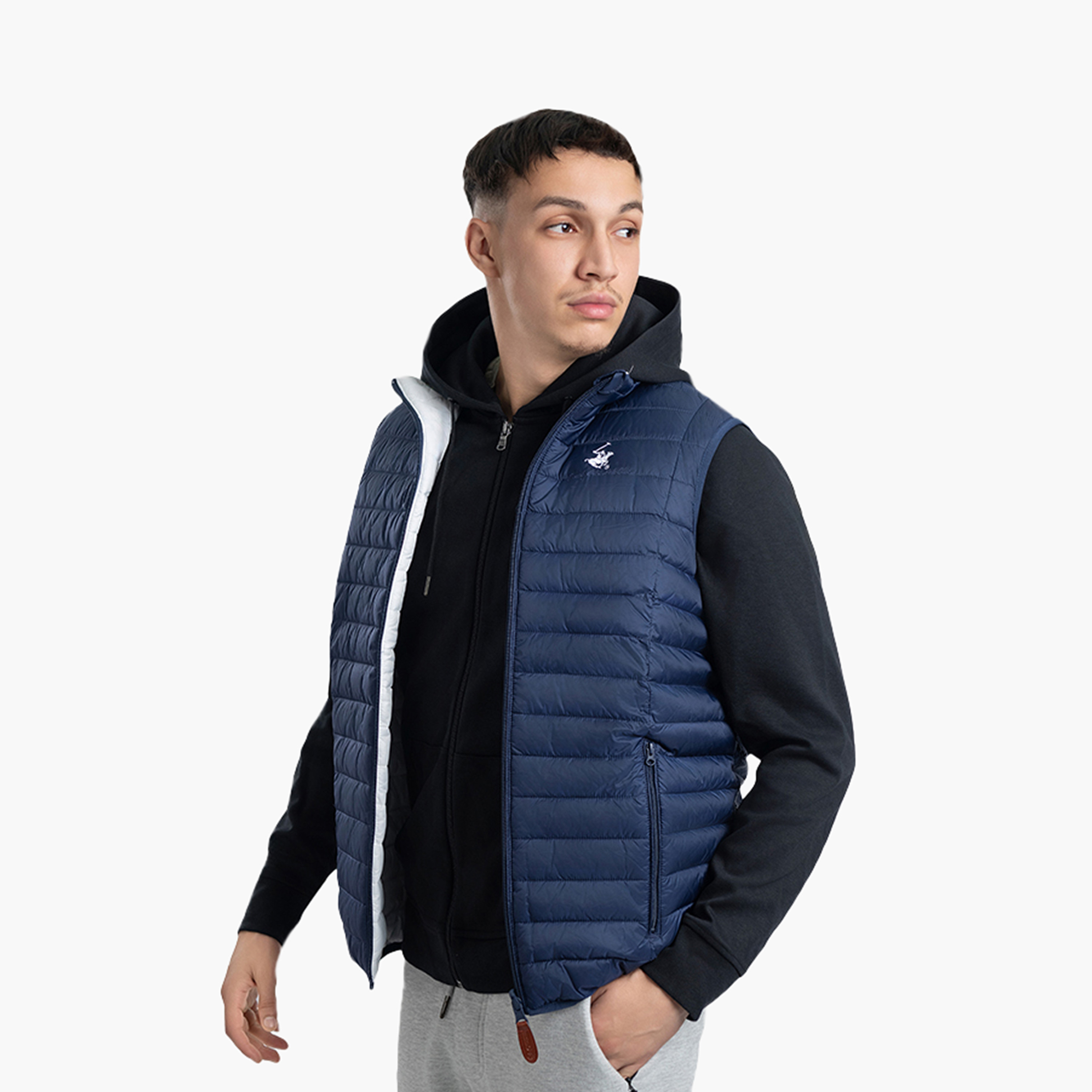 Beverly Hills Polo Club Men's Textured High Neck Quilted Vest-men-clothing-jacketsandblazers-jackets-image-9