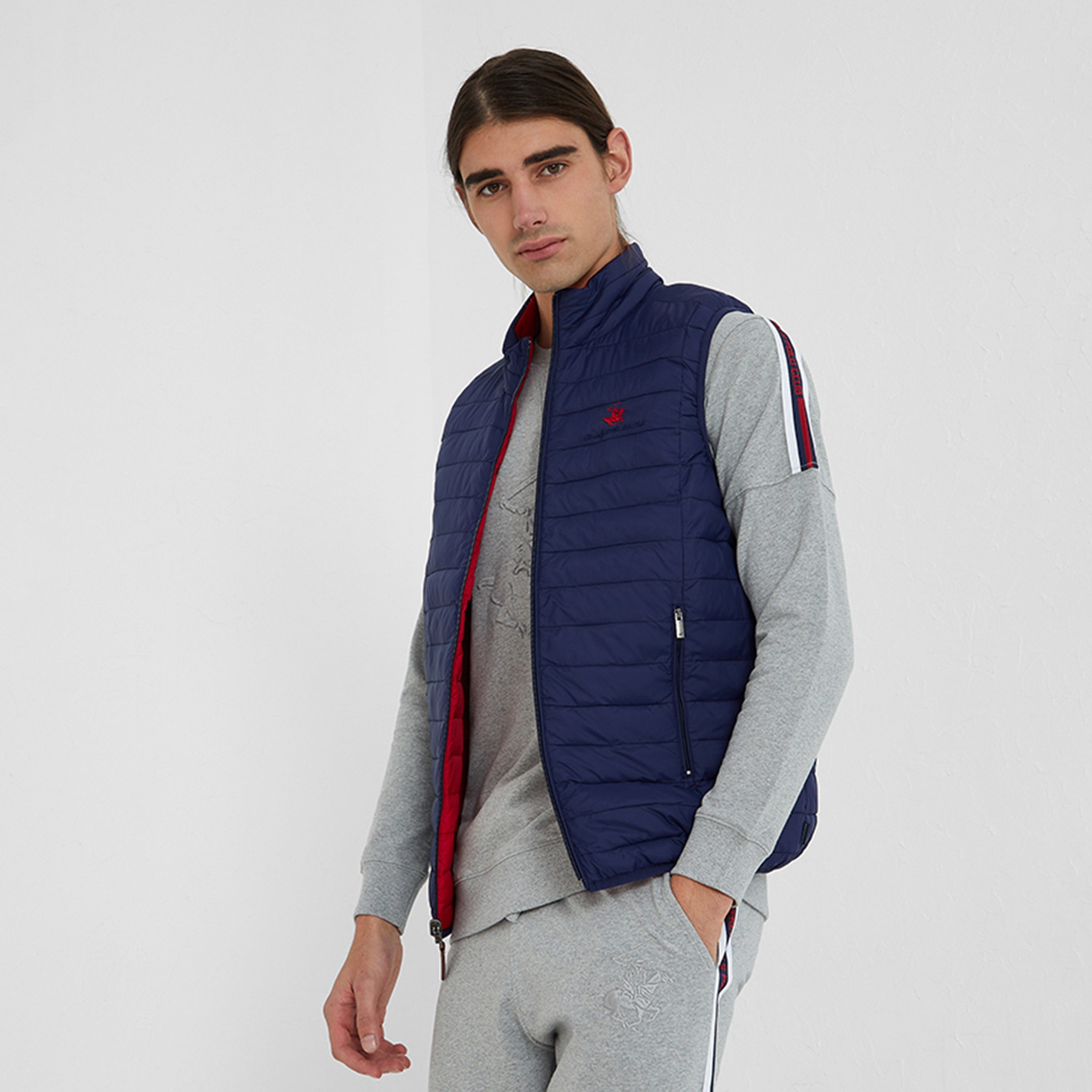 Beverly Hills Polo Club Men's Textured High Neck Quilted Vest-men-clothing-jacketsandblazers-jackets-image-1