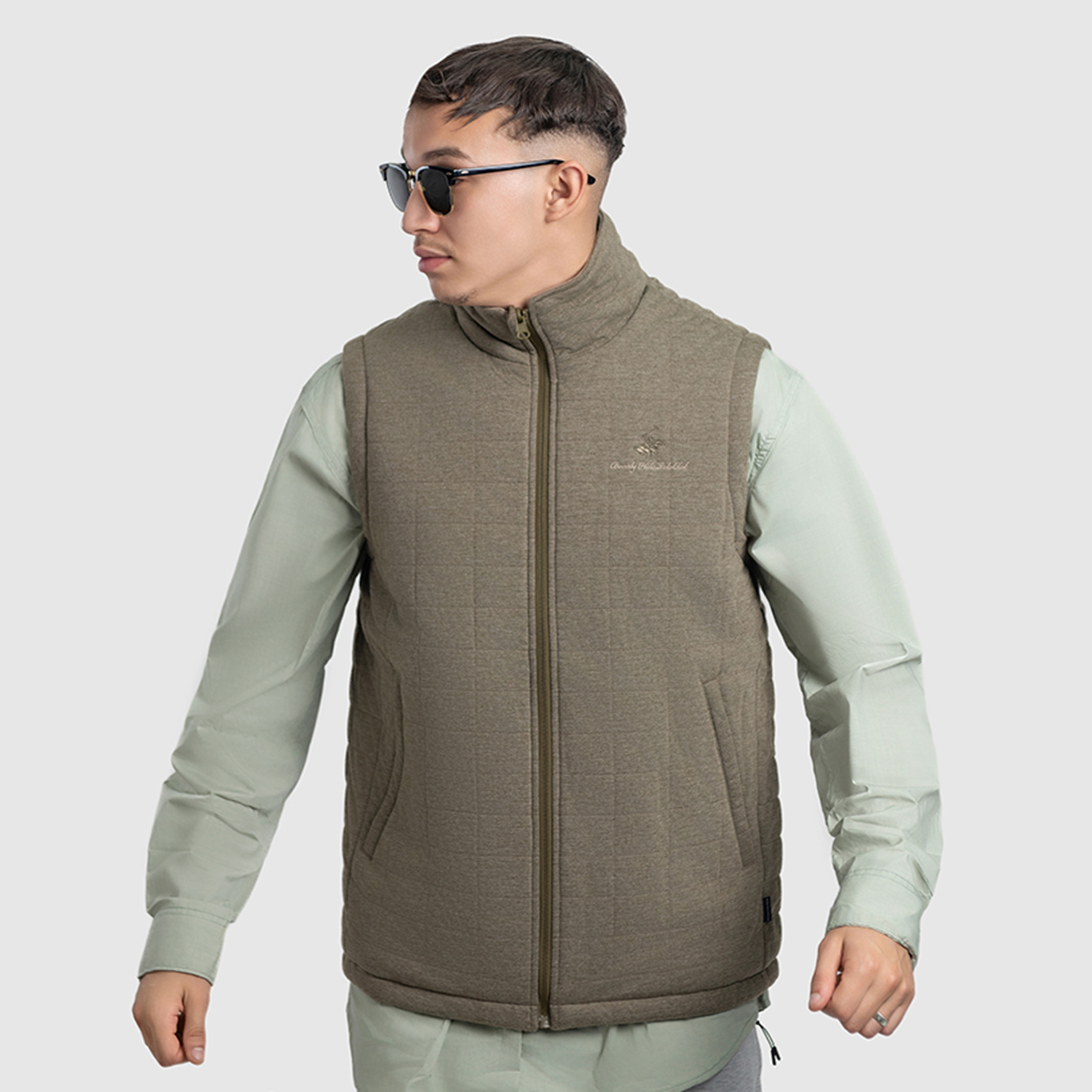 Beverly Hills Polo Club Plain High Neck Sleeveless Men's Jacket-men-clothing-jacketsandblazers-jackets-image-1