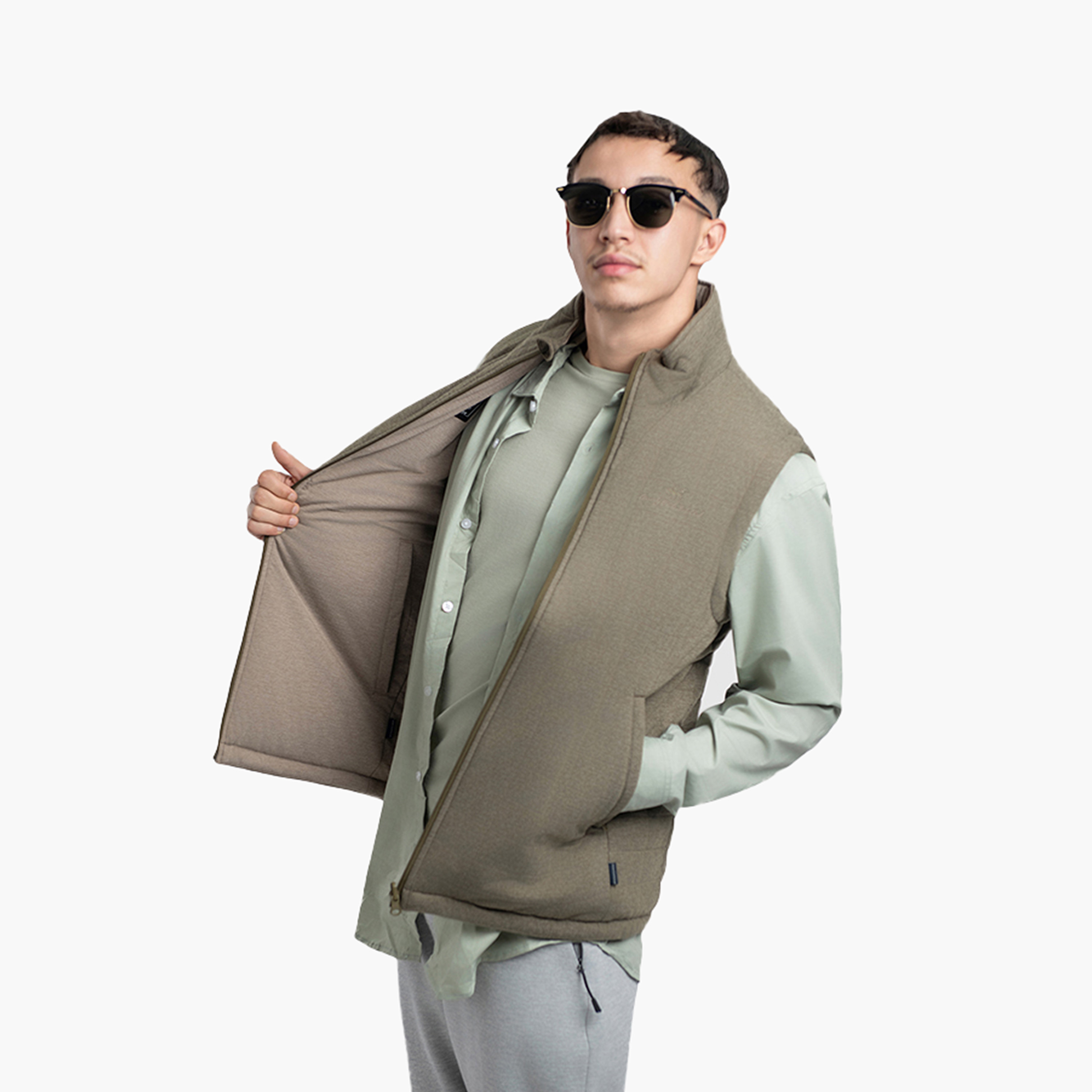 Beverly Hills Polo Club Plain High Neck Sleeveless Men's Jacket-men-clothing-jacketsandblazers-jackets-image-6