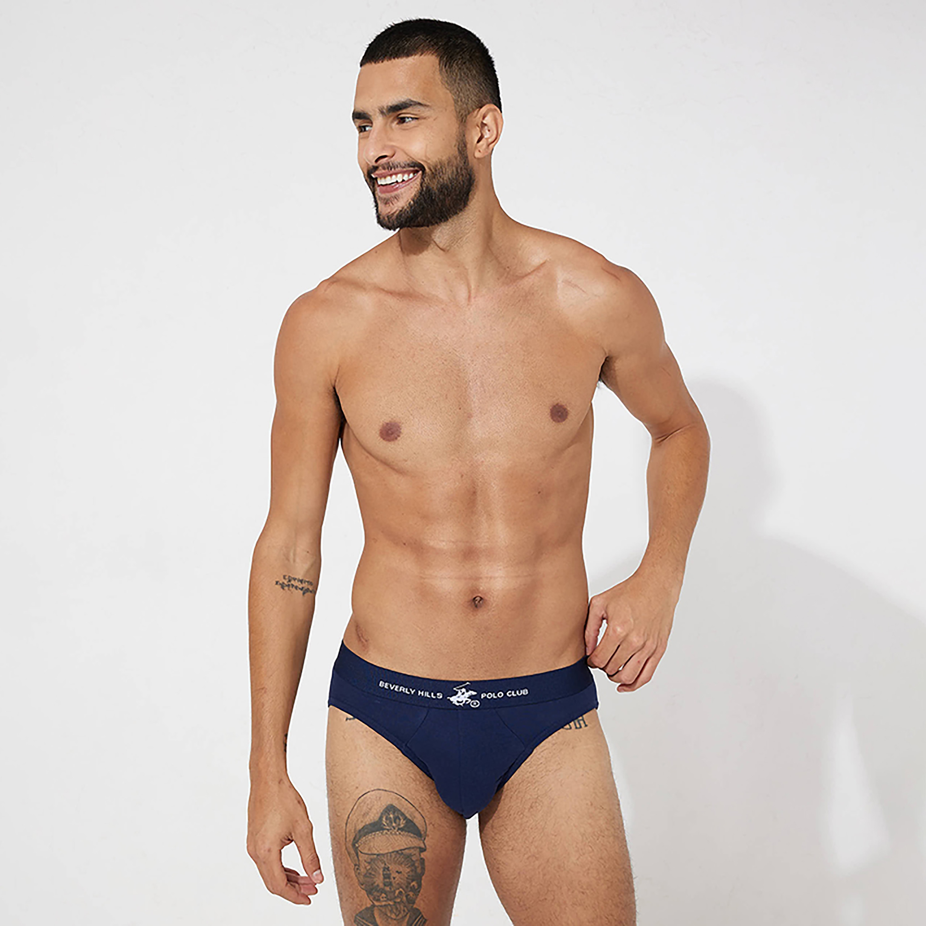 مجموعة من 3 بريفز للرجال بحزام خصر مطبوع عليه العلامة التجارية من بيفرلي هيلز بولو كلوب-men-clothing-innerwear-underwear-image-6