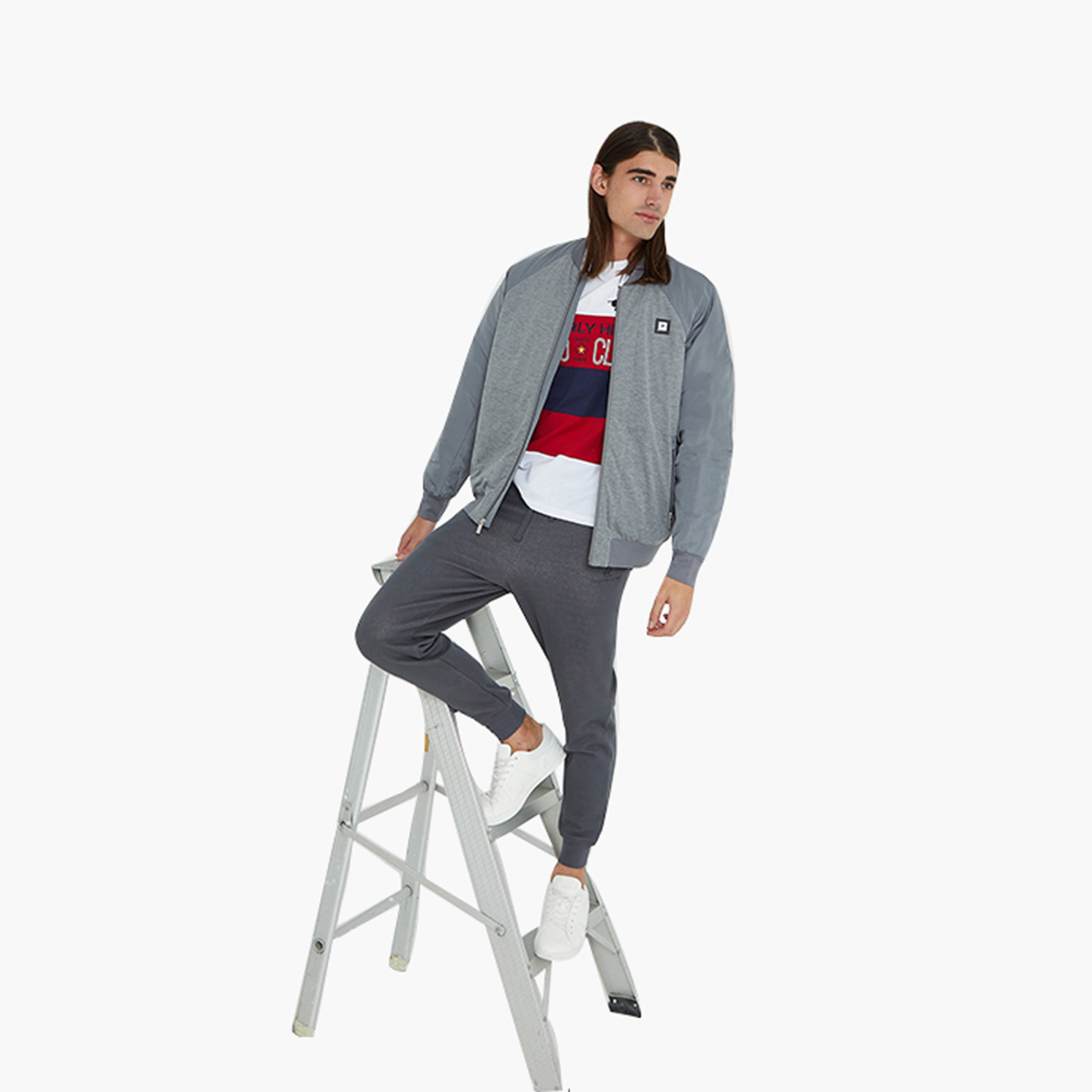 جاكيت بومبر رجالي بياقة قائمة وأكمام راجلان بألوان متعددة من بيفرلي هيلز بولو كلوب-men-clothing-jacketsandblazers-jackets-image-6
