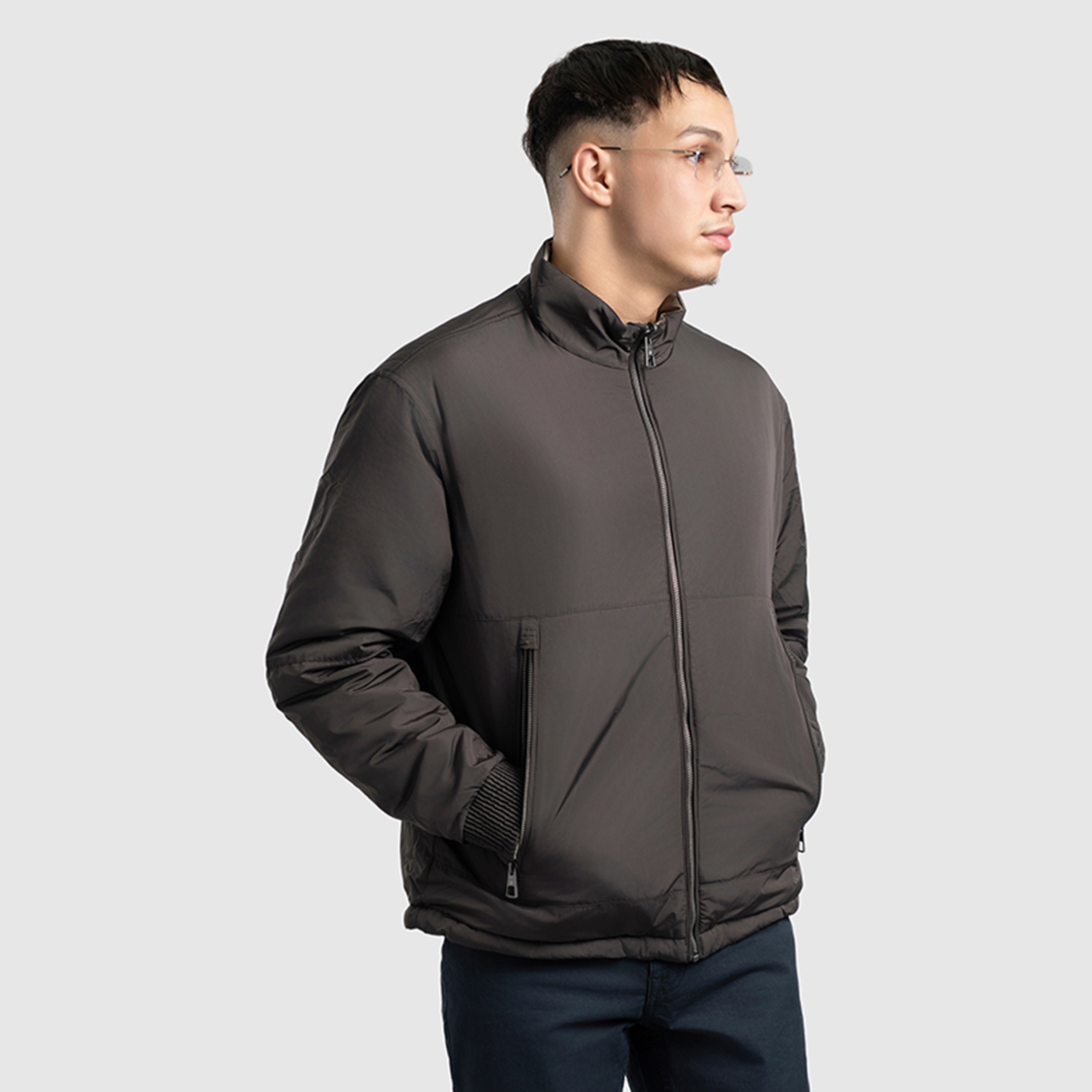 Beverly Hills Polo Club Plain High Neck Long Sleeves Men's Bomber Jacket-men-clothing-jacketsandblazers-jackets-image-3