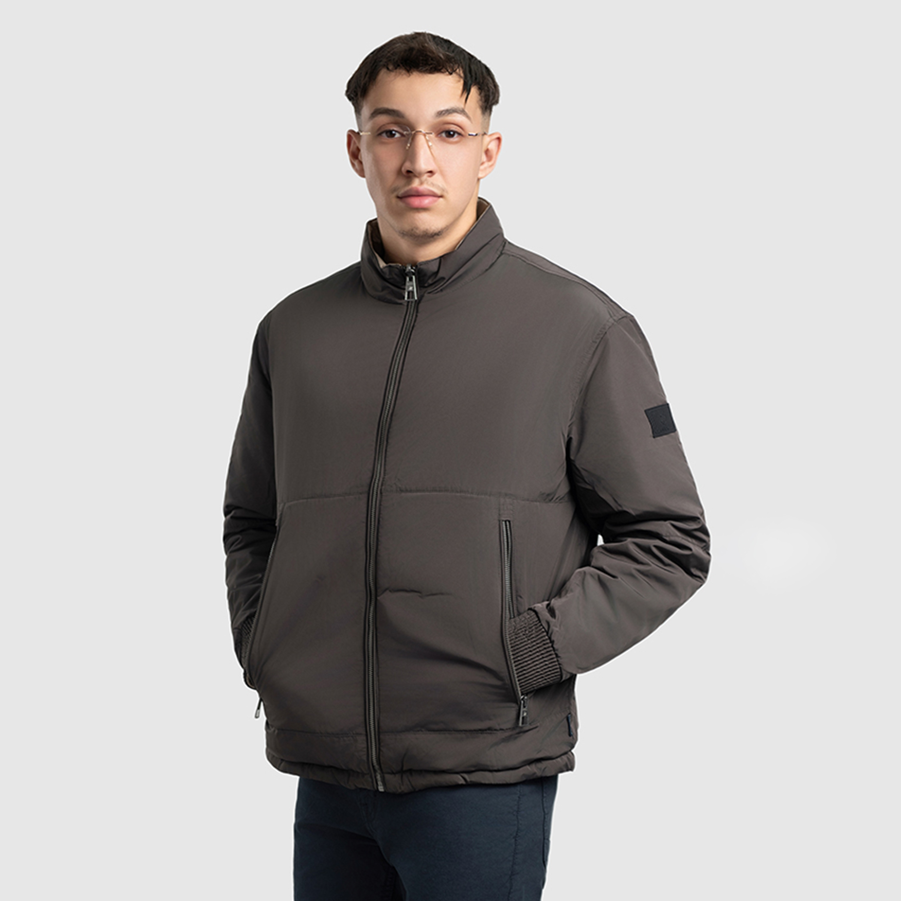 Beverly Hills Polo Club Plain High Neck Long Sleeves Men's Bomber Jacket-men-clothing-jacketsandblazers-jackets-image-4