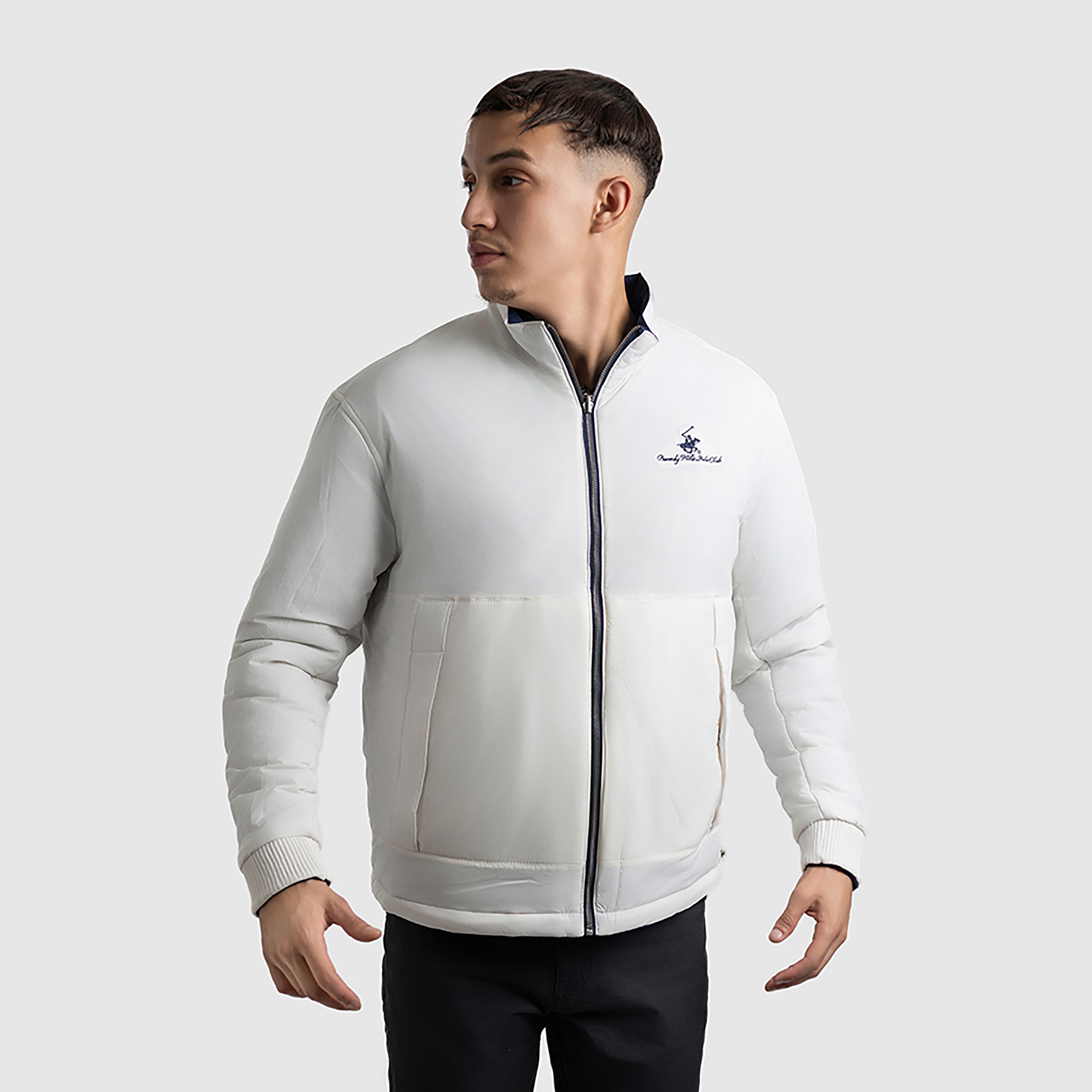 Beverly Hills Polo Club Plain High Neck Long Sleeves Men's Bomber Jacket-men-clothing-jacketsandblazers-jackets-image-4