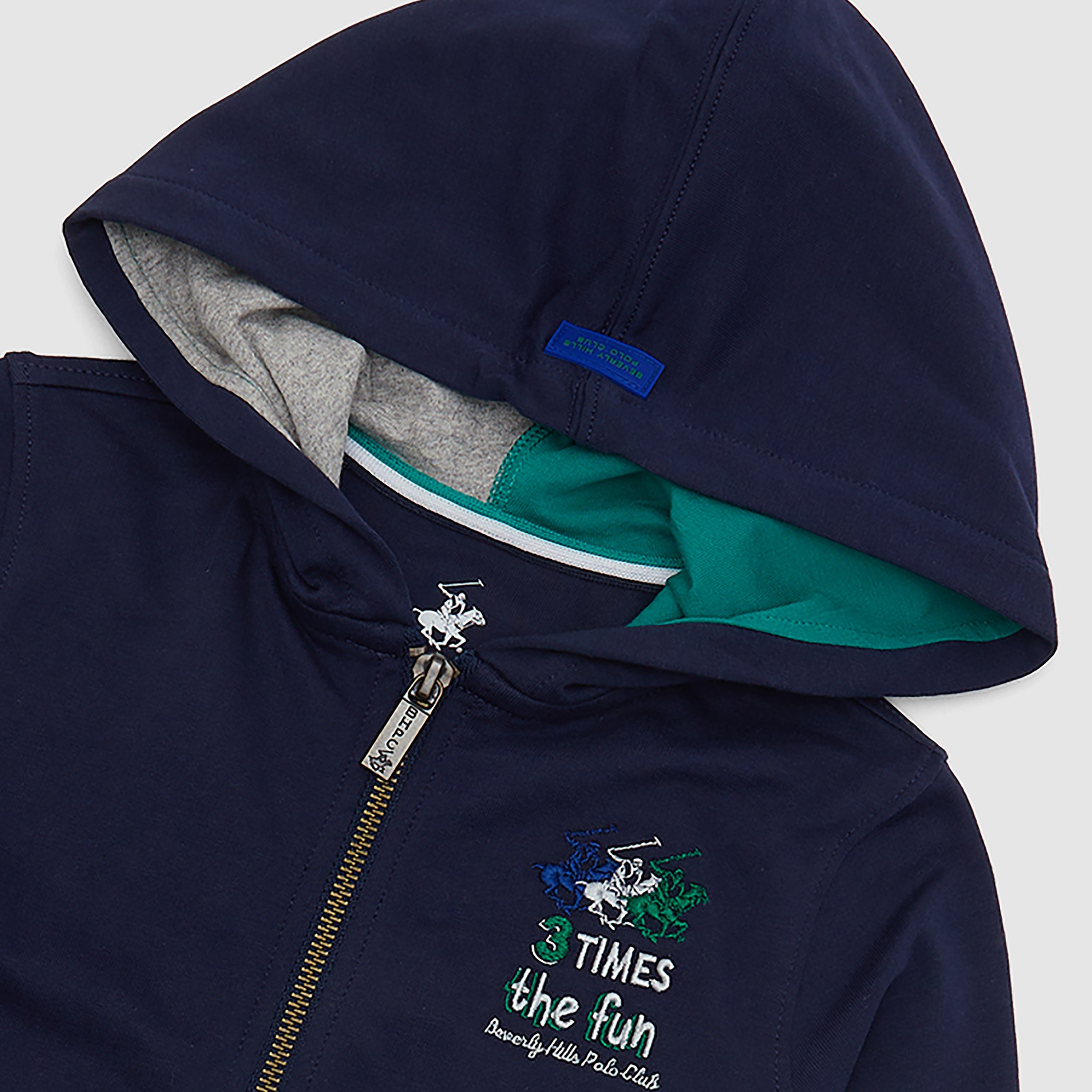 Beverly Hills Polo Club Logo Detailed Three Times The Fun Hooded Jacket-boys-clothing-winterwear-sweatshirts-image-3