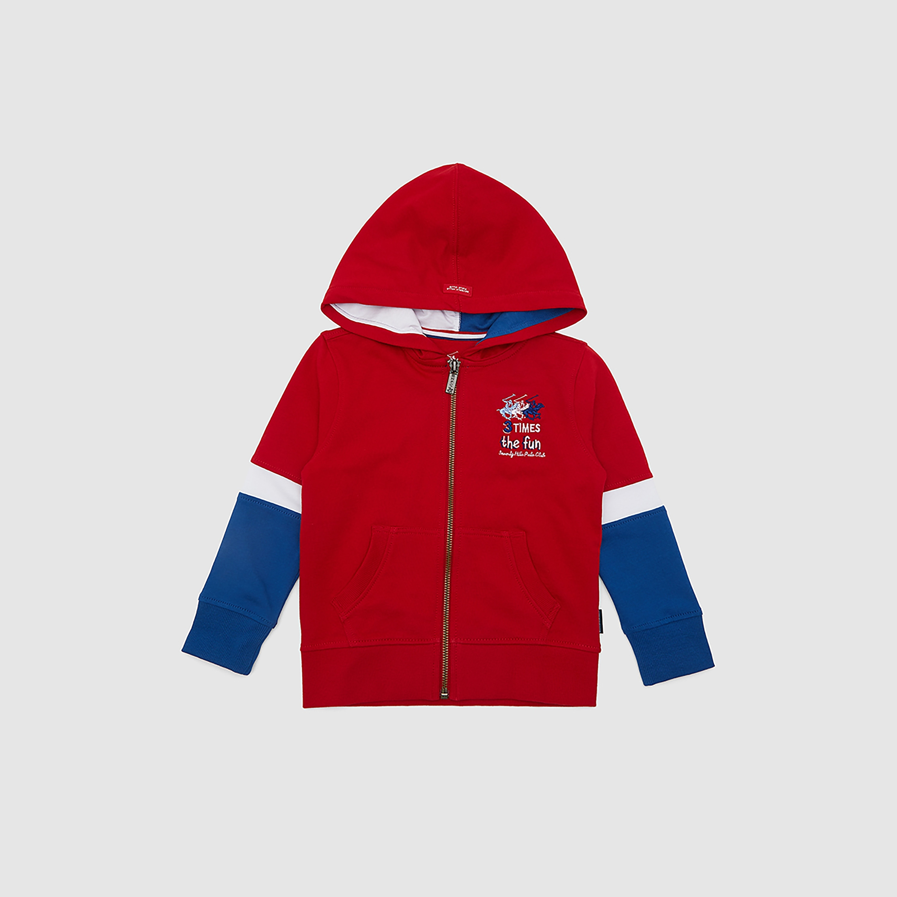 Beverly Hills Polo Club Logo Detailed Three Times The Fun Hooded Jacket-boys-clothing-winterwear-sweatshirts-image-4