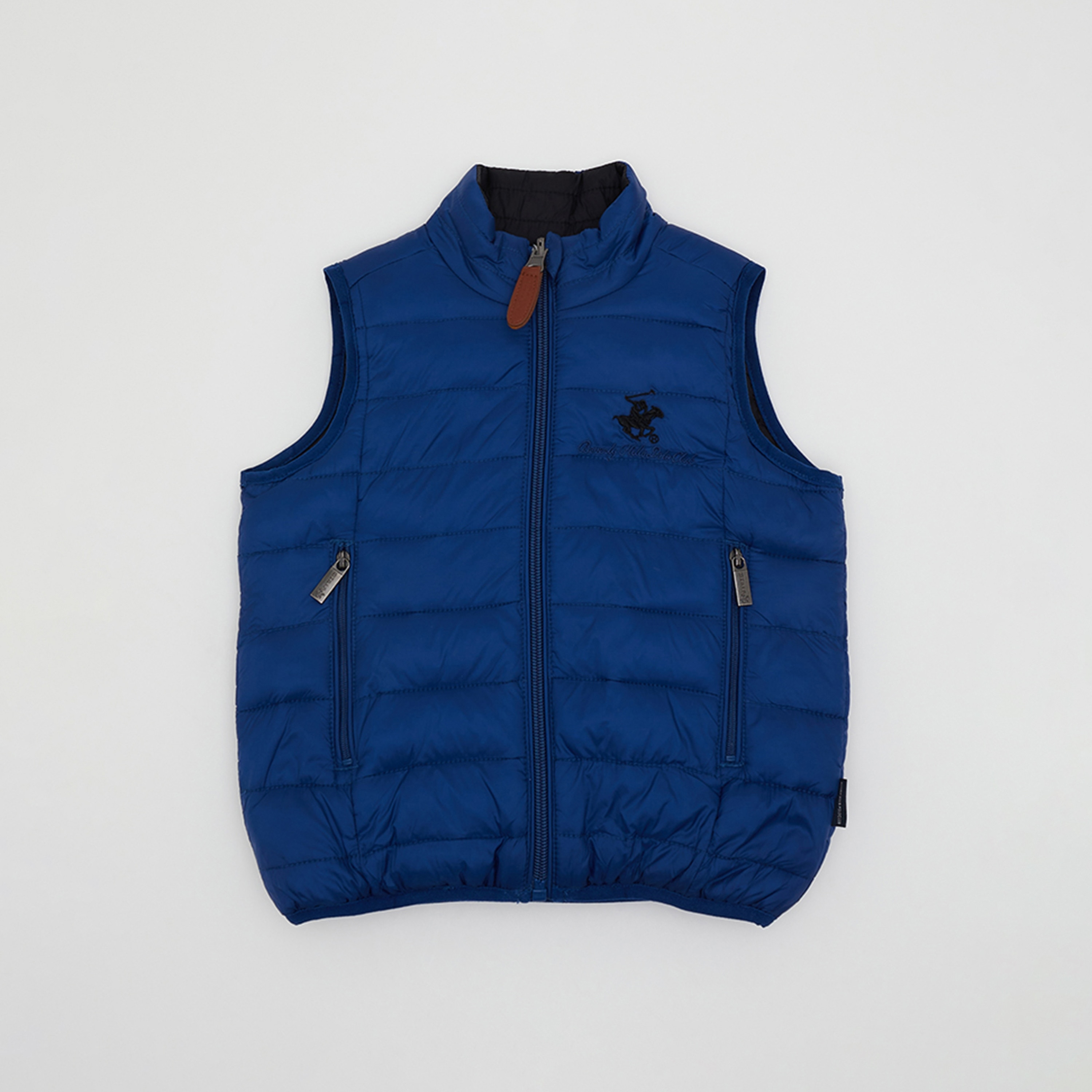 فيست بوجهين بدون أكمام مزين بشعار من بيفرلي هيلز بولو كلوب-boys-clothing-jacketsandcoats-image-1