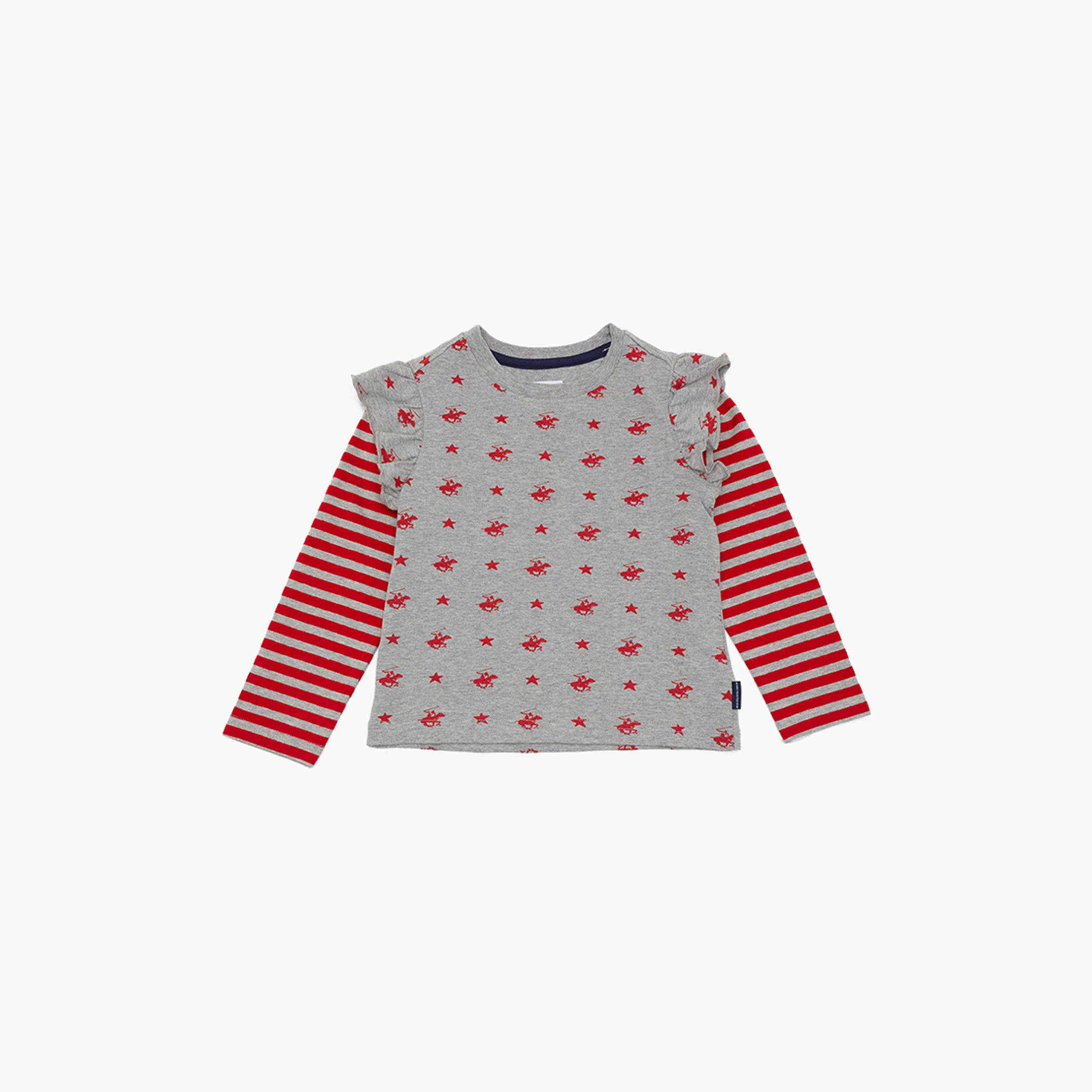 Beverly Hills Polo Club Boy's Long Sleeves Crew Neck T-Shirt-girls-clothing-tshirts-image-1