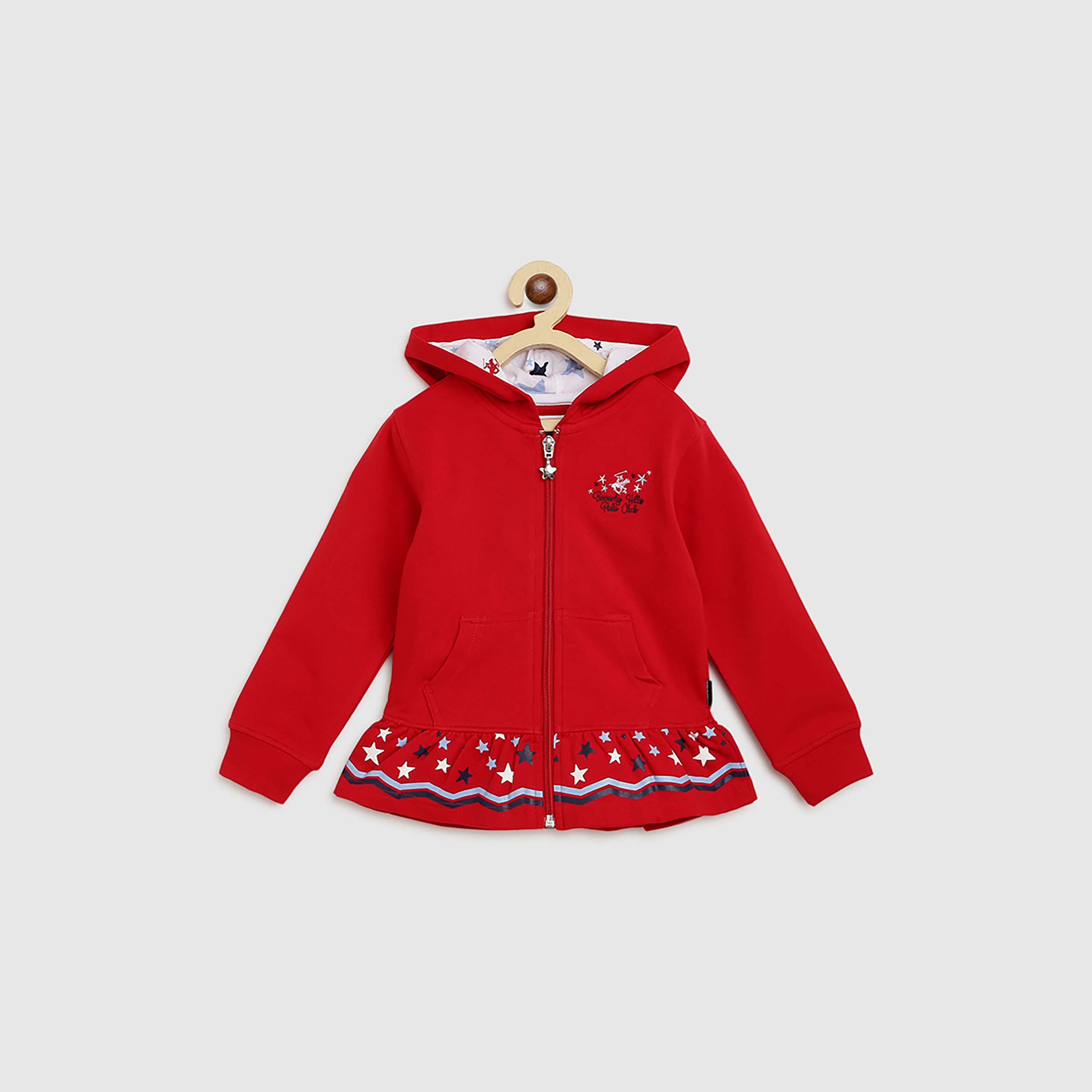 Beverly Hills Polo Club Printed Long Sleeves Dress-baby-girls-clothing-winterwear-jacketsandcoats-image-1