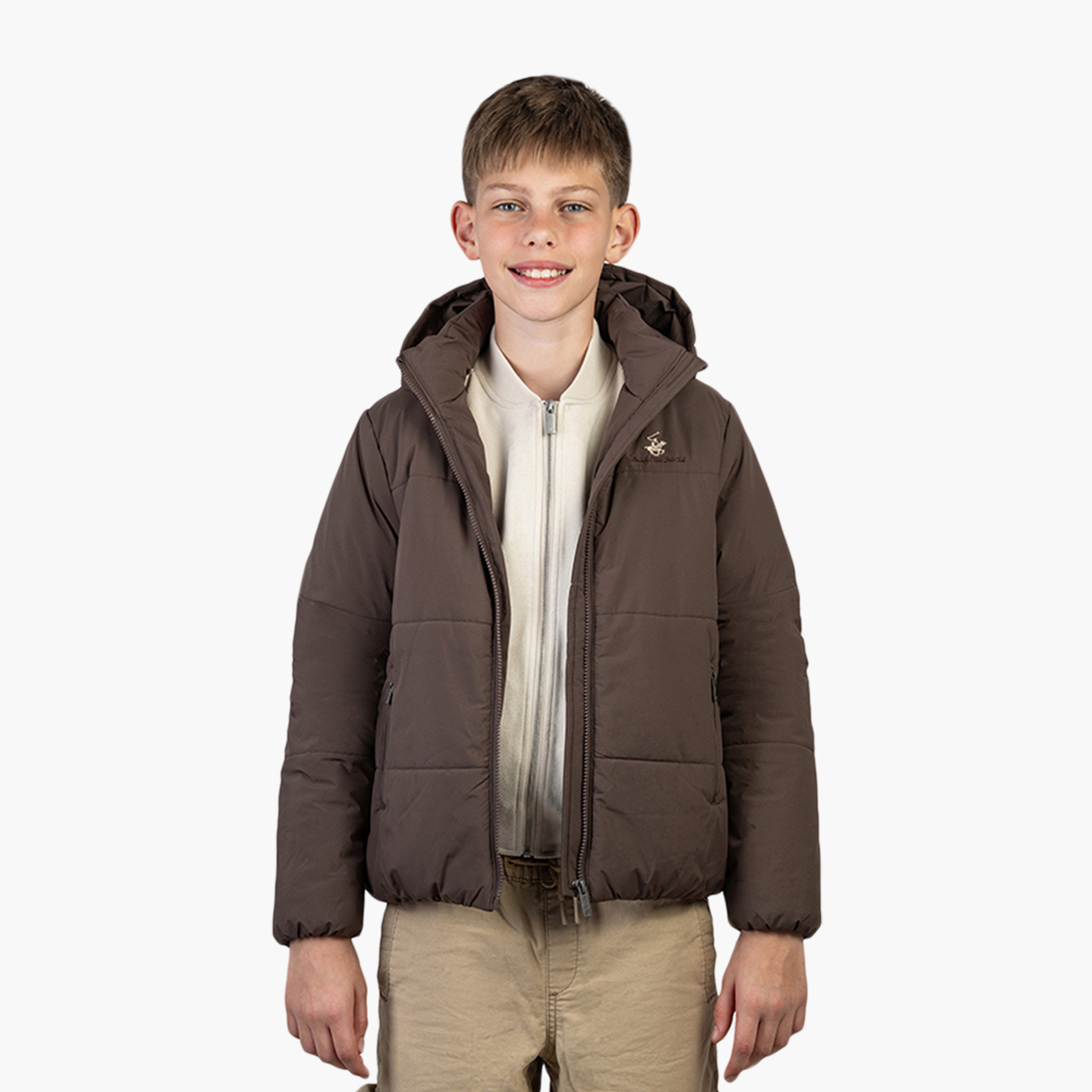 جاكيت بومبر مبطن بأكمام طويلة وغطاء للرأس من بيفرلي هيلز بولو كلوب-boys-clothing-jacketsandcoats-image-1