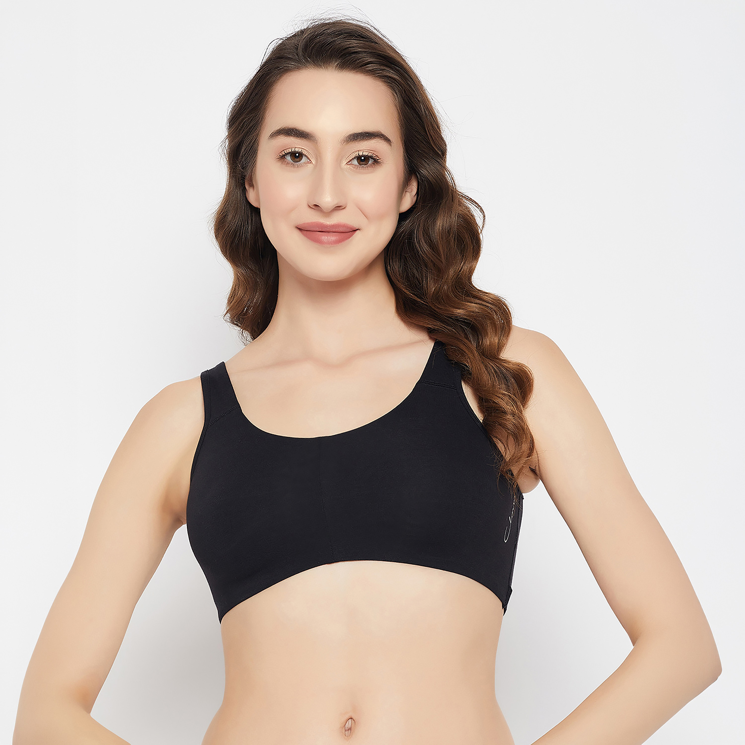 Clovia Non-Padded Non-Wired Full Coverage Everyday Women's T-Shirt Bra in Black - Cotton-women-clothing-lingerie-bras-image-1