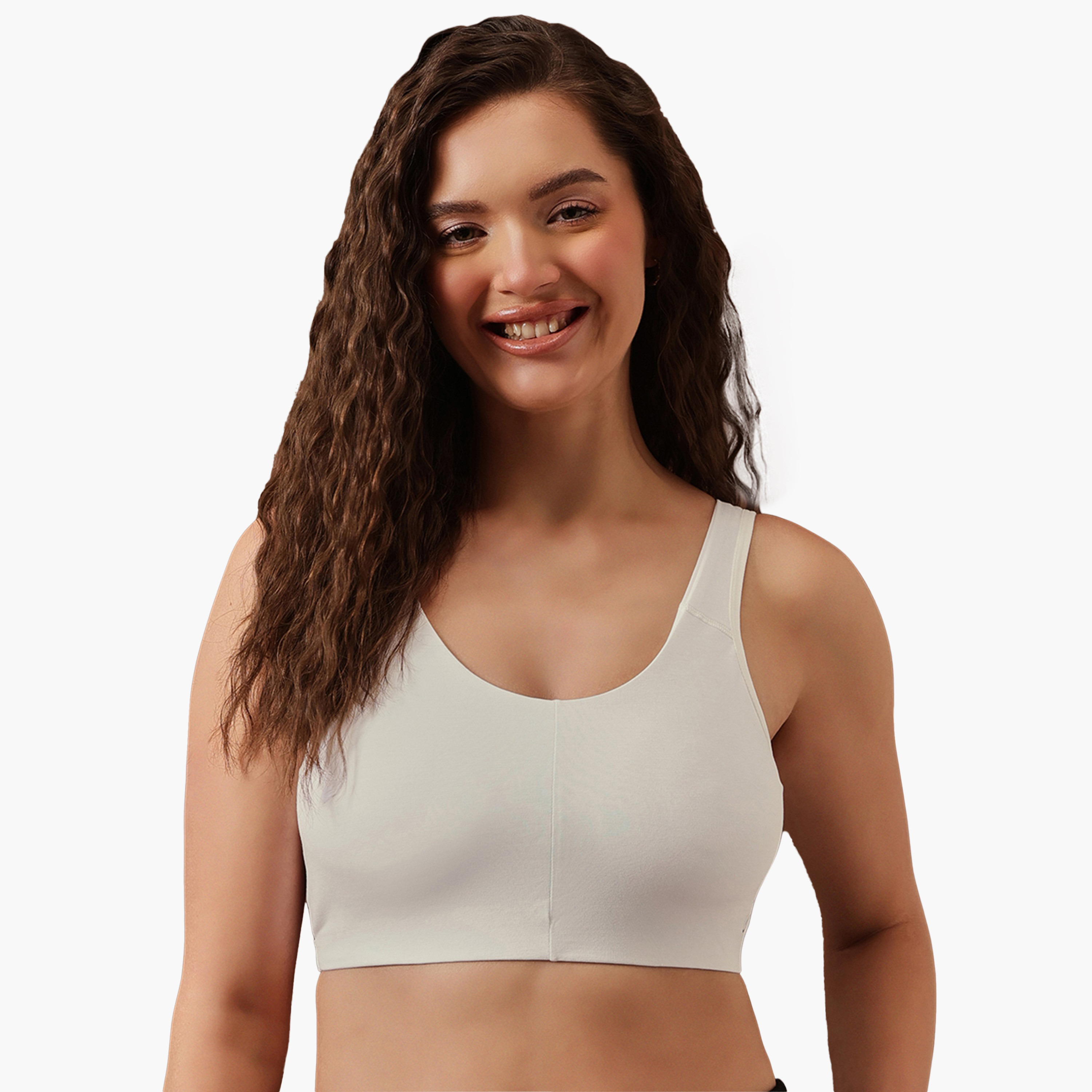 Clovia Non-Padded Non-Wired Full Coverage Everyday Women's T-Shirt Bra in White - Cotton-women-clothing-lingerie-bras-image-1