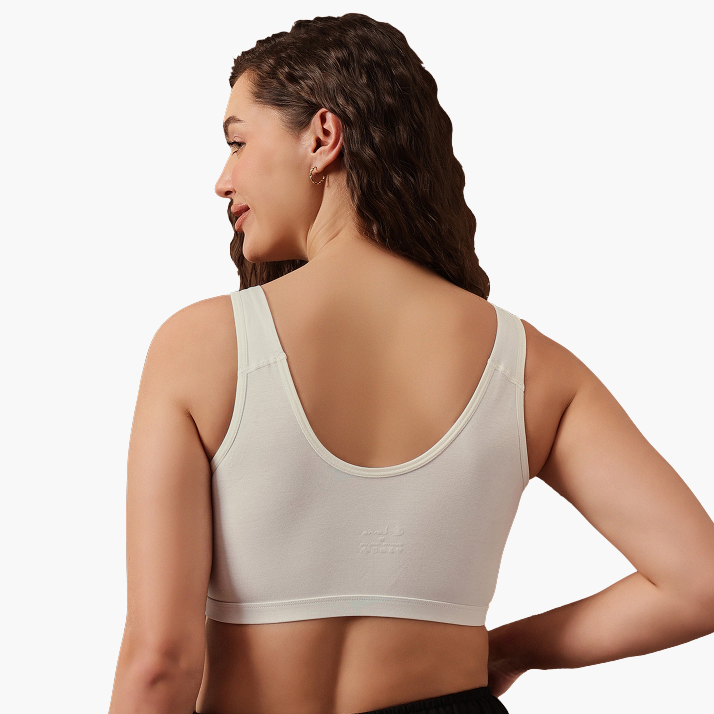 Clovia Non-Padded Non-Wired Full Coverage Everyday Women's T-Shirt Bra in White - Cotton-women-clothing-lingerie-bras-image-6