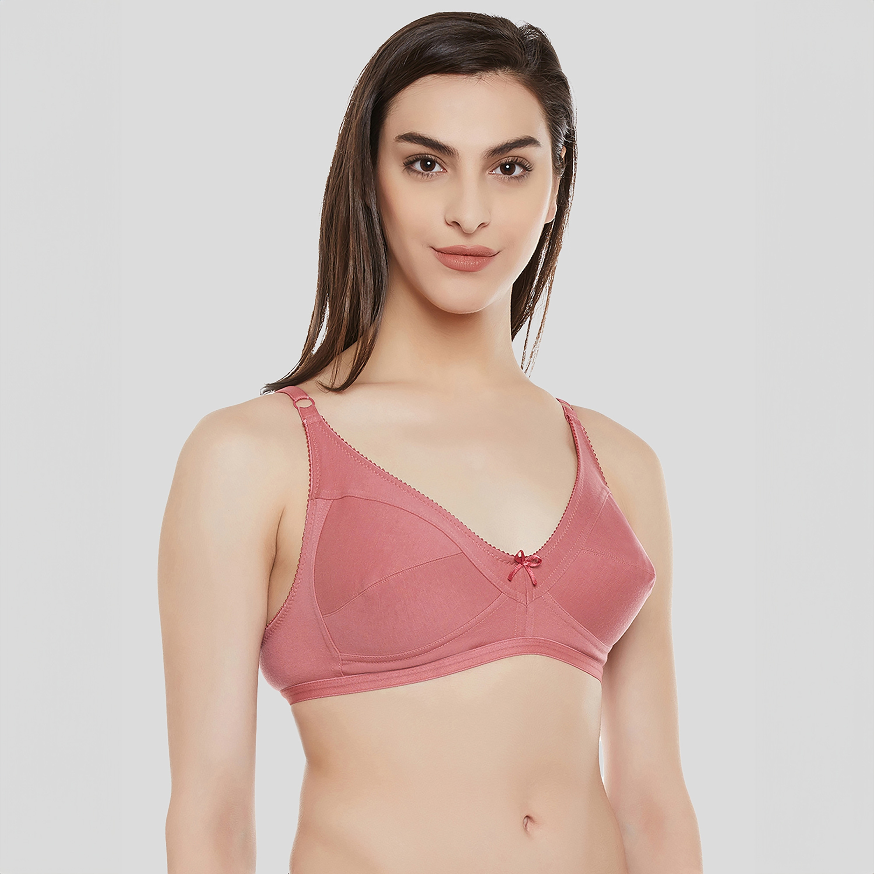 Clovia Non-Padded Non-Wired Full Coverage Women's Bra In Pink-women-clothing-lingerie-bras-image-3