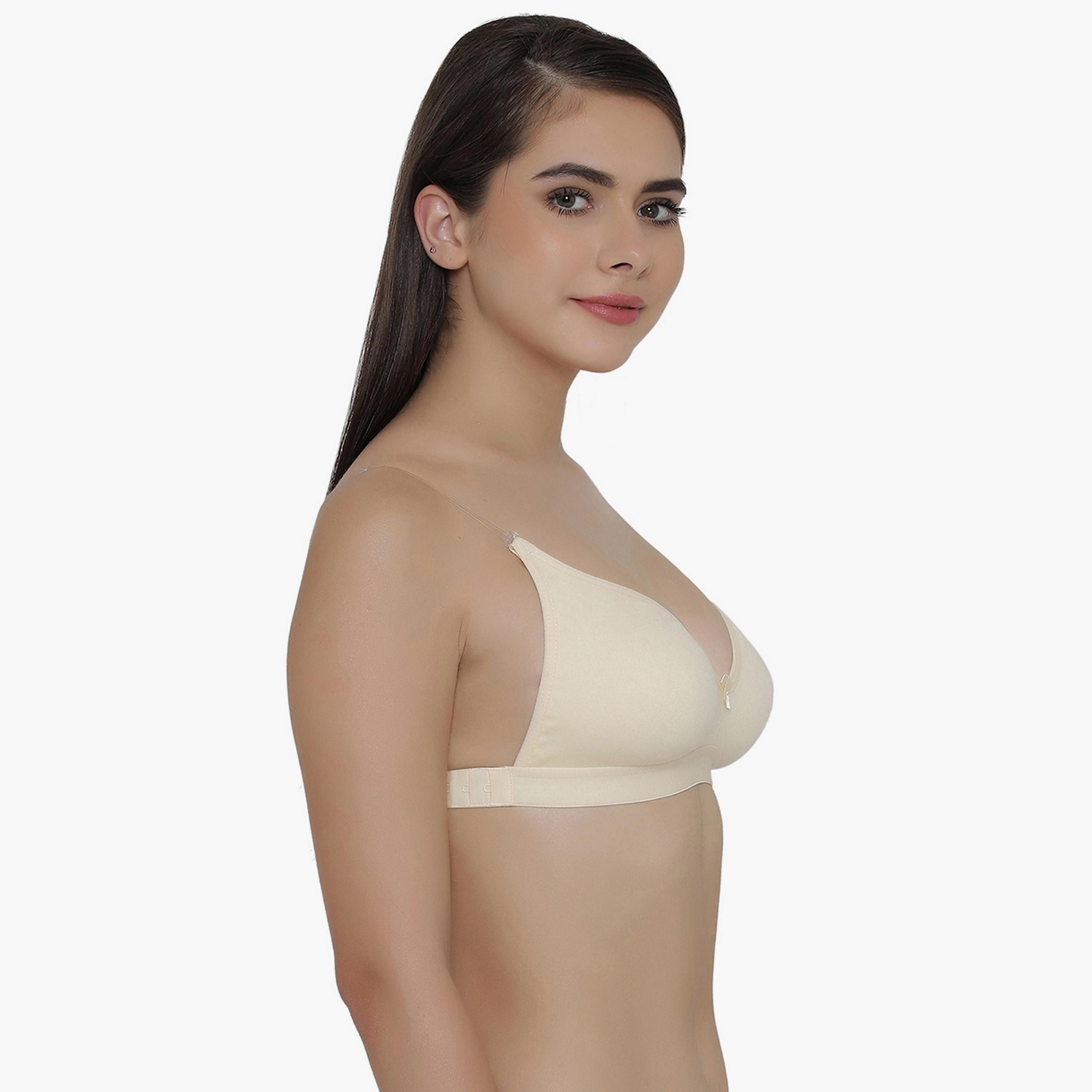 Clovia Invisible Full Cup Multiway Strapless Women's T-shirt Bra with Strap & Band - Cotton Rich-women-clothing-lingerie-bras-image-2