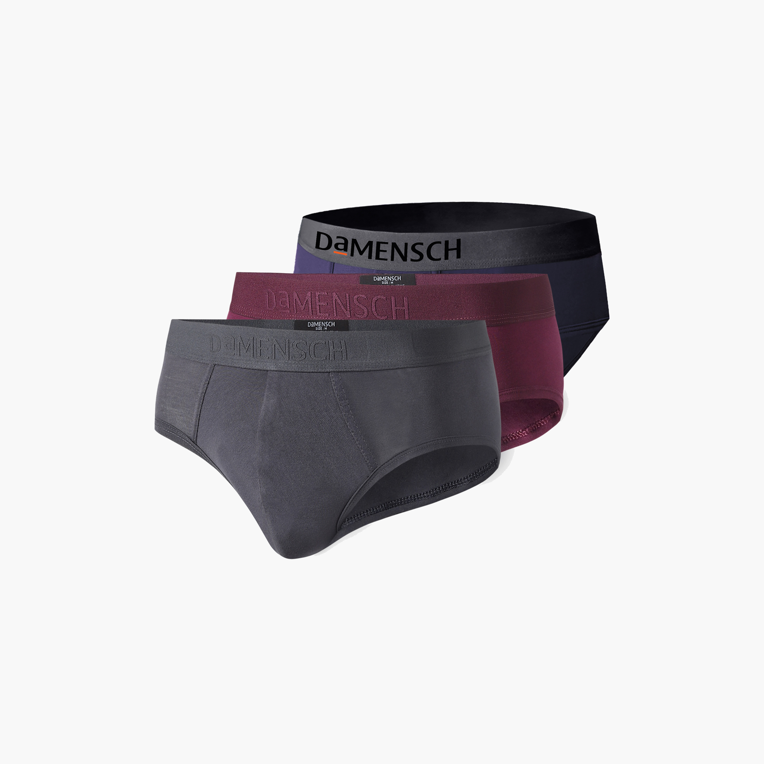 Damensch Pack of 3 Plain Deo-Soft Supima Modal Briefs-men-clothing-innerwear-underwear-image-1