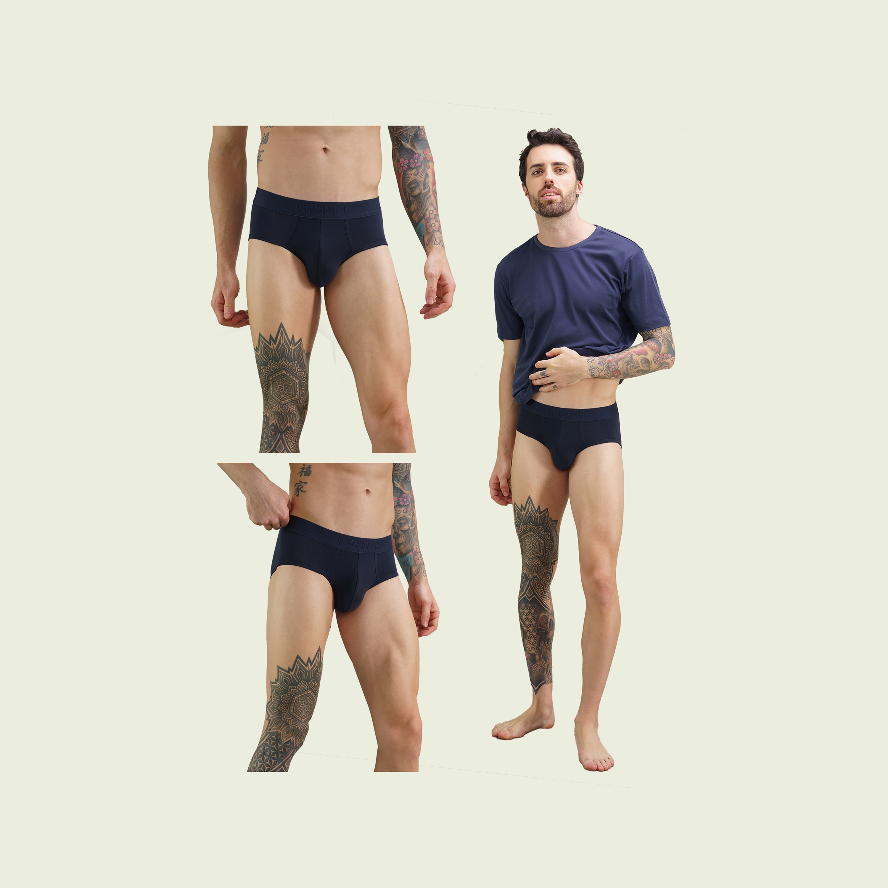 Damensch Men's Pack of 3 Deo-Soft Plain Branding Elasticated Briefs-men-clothing-innerwear-underwear-image-8