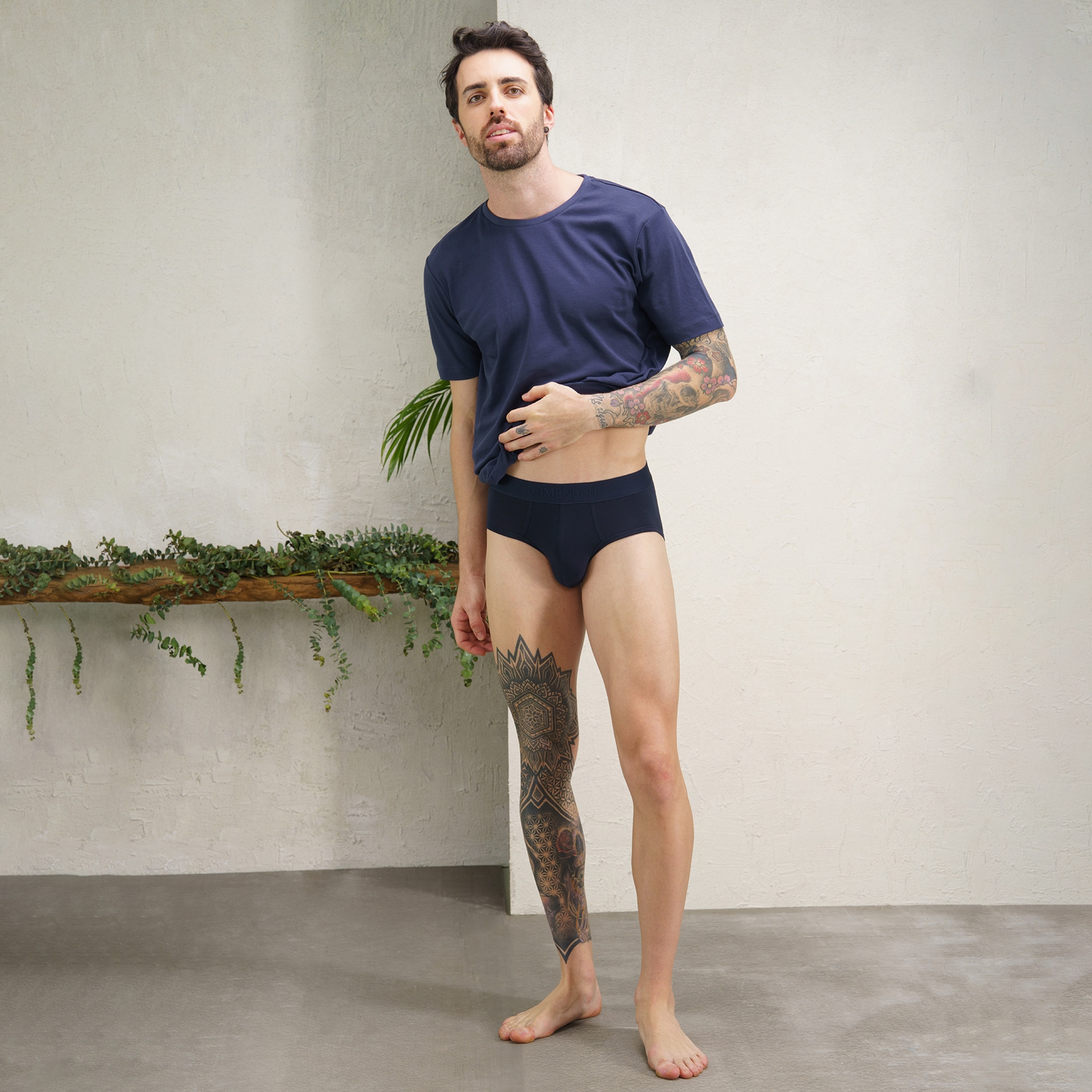Damensch Men's Pack of 3 Deo-Soft Plain Branding Elasticated Briefs-men-clothing-innerwear-underwear-image-11