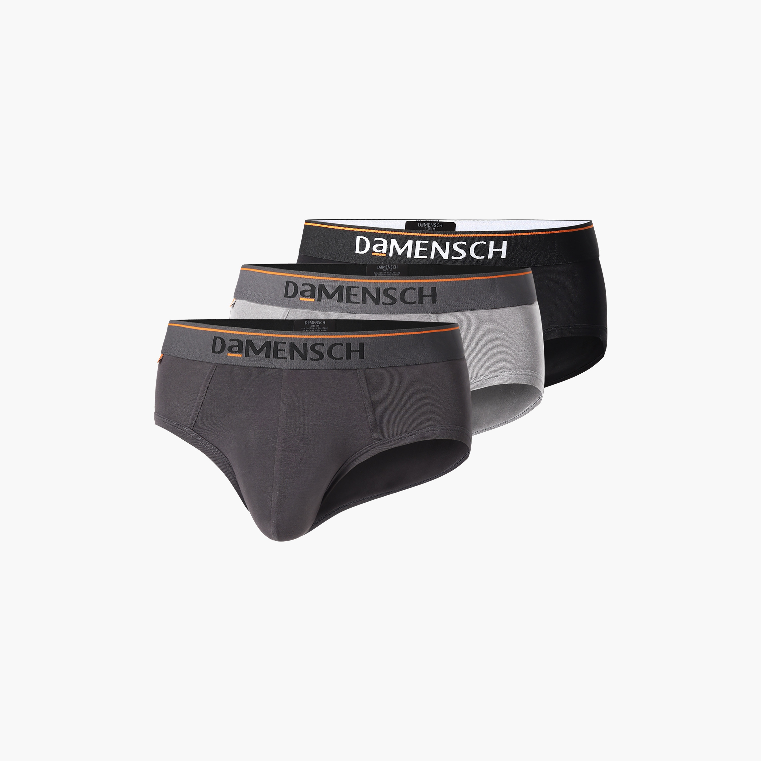 Damensch Pack of 3 Plain Deo-Cotton Deodorizing Briefs-men-clothing-innerwear-underwear-image-1