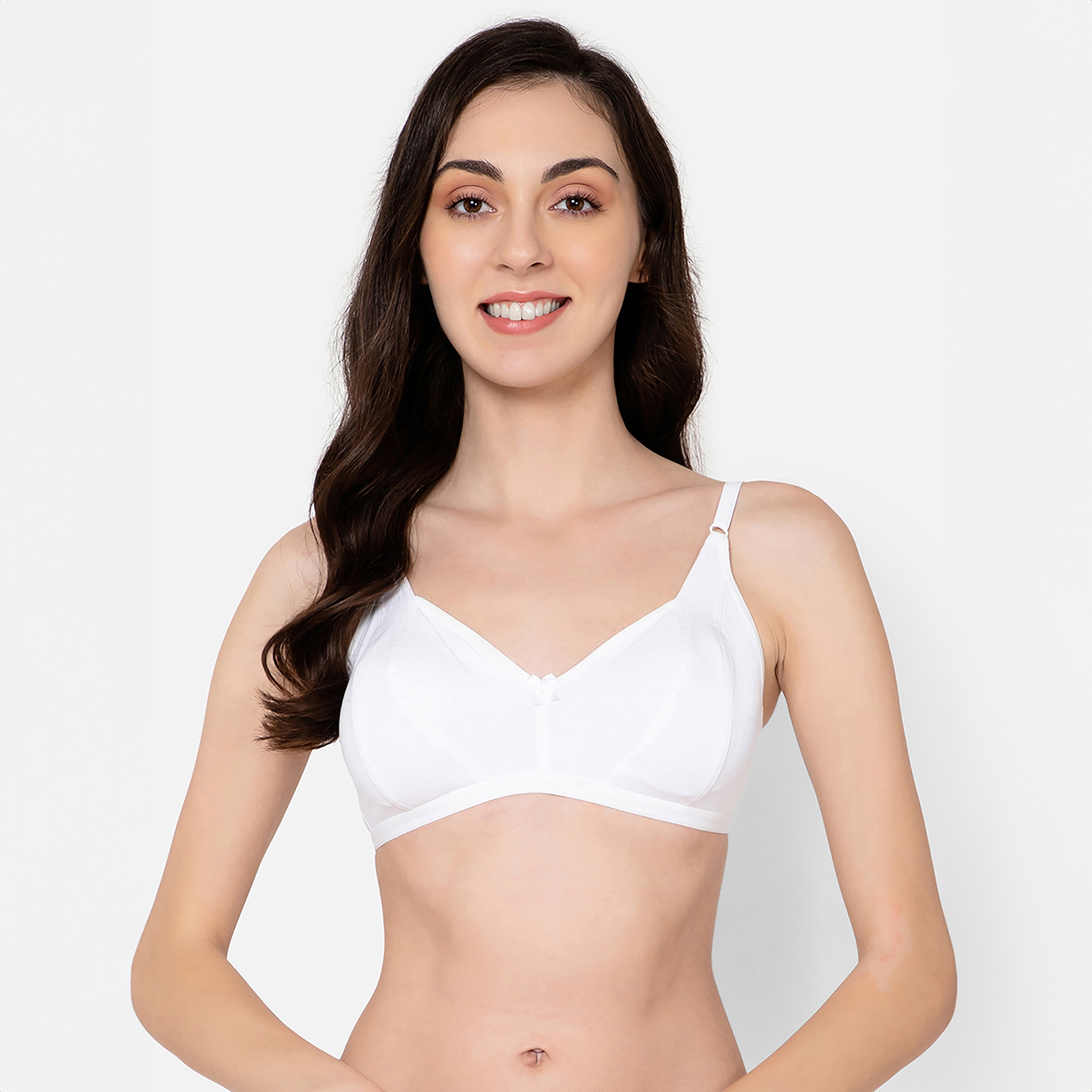 Clovia Non-Padded Non-Wired Full Coverage Women's Bra in White - Cotton-women-clothing-lingerie-bras-image-1