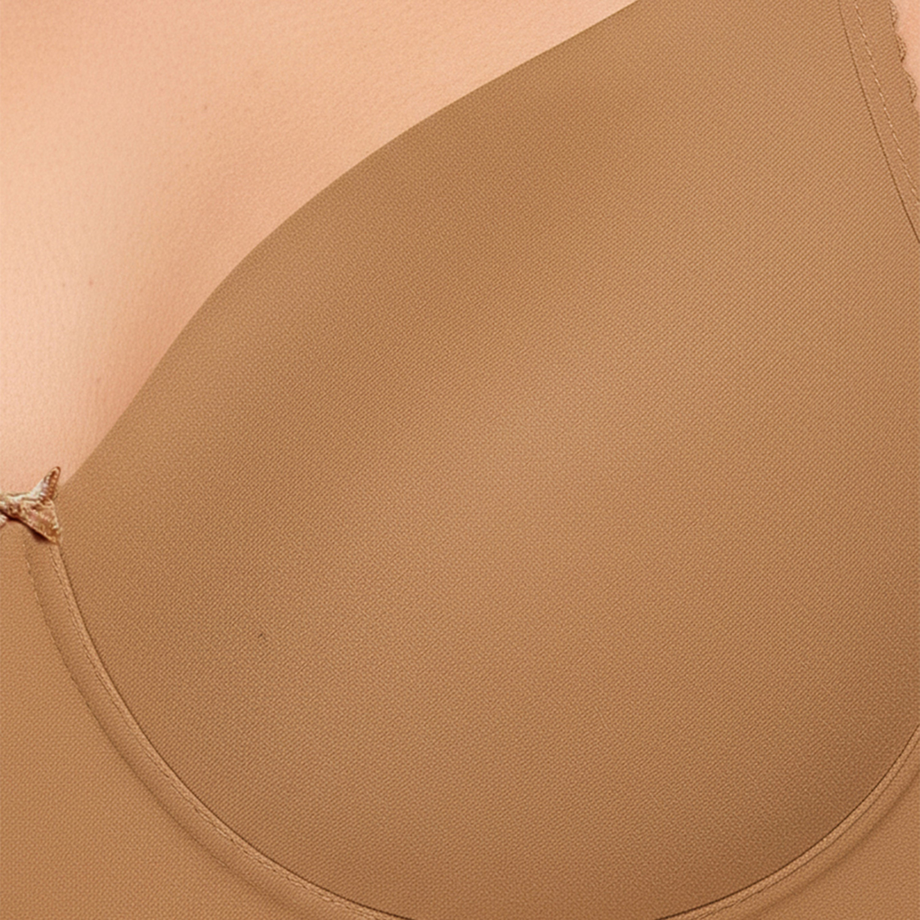 Clovia Padded Non-Wired Full Coverage Women's T-Shirt Bra in Nude Colour - Cotton-women-clothing-lingerie-bras-image-5