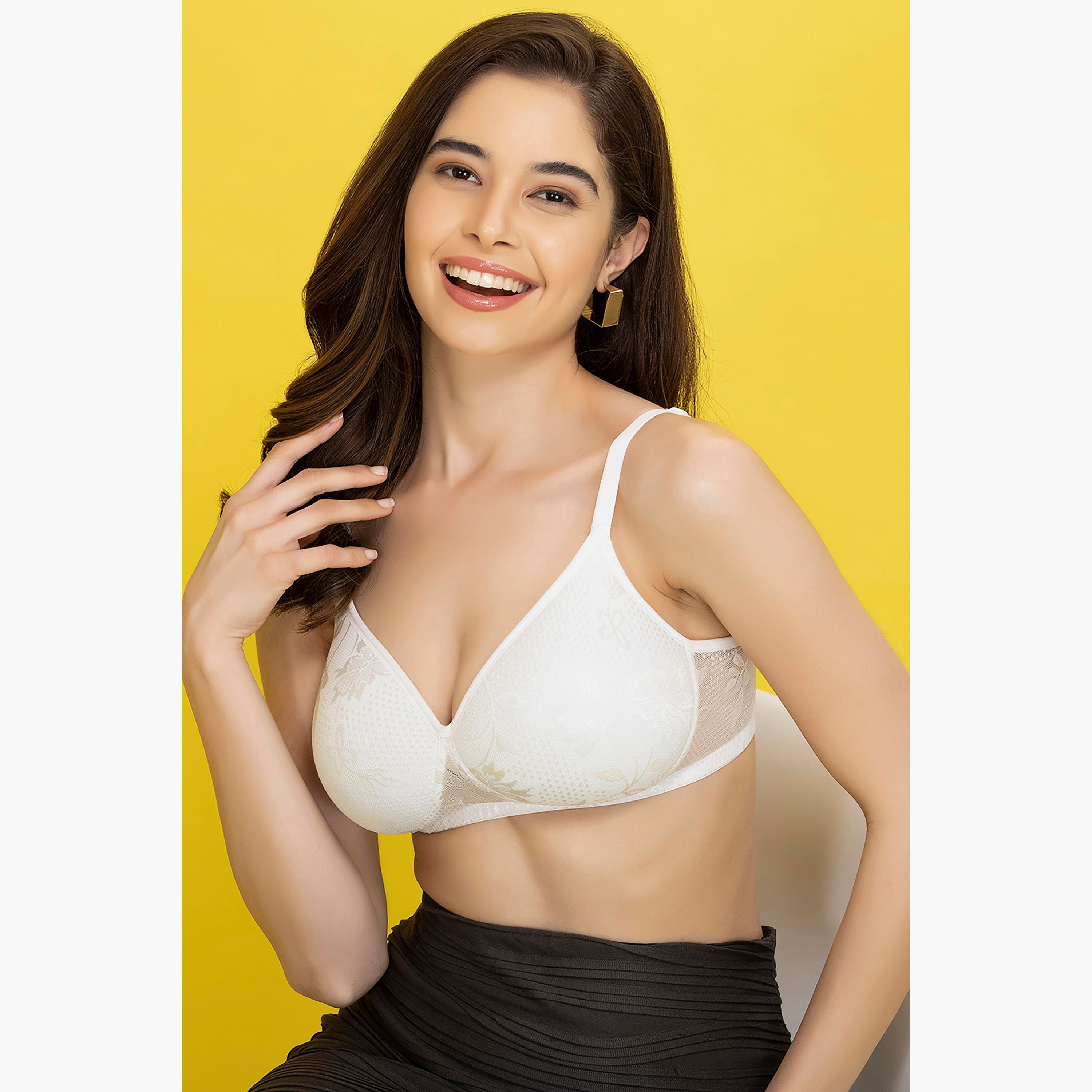 Clovia Lace Padded Non-Wired Full Coverage Bra-women-clothing-lingerie-bras-image-1
