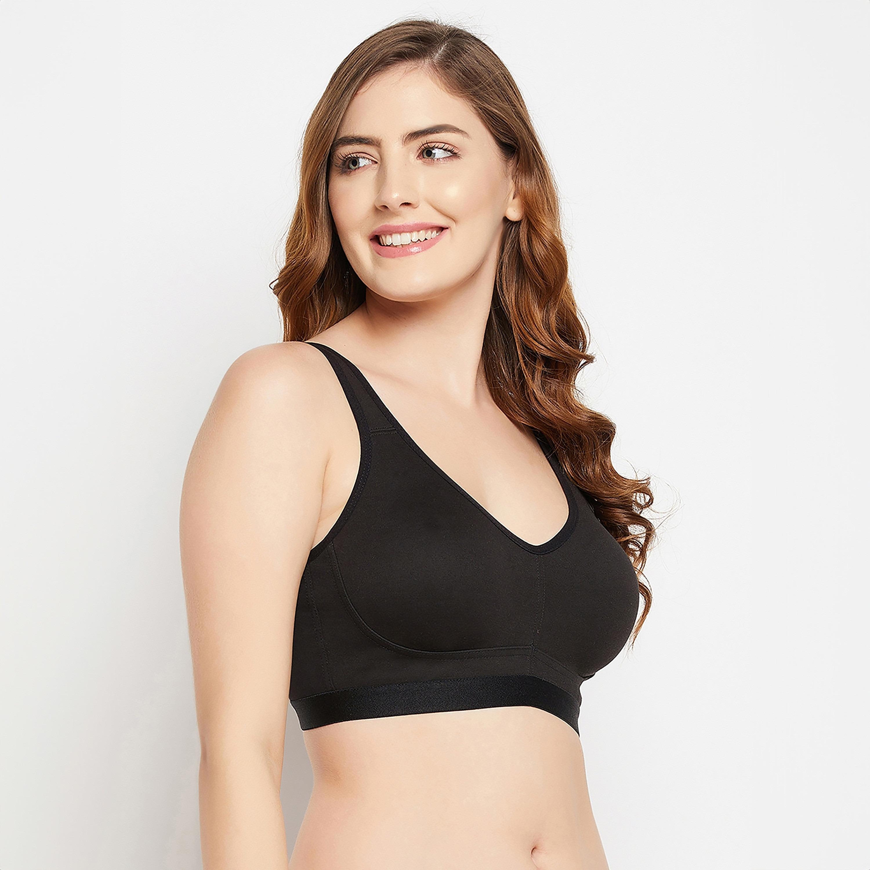 Clovia Non-Padded Non-Wired Full Figure Spacer Cup Women's T-Shirt Bra - Cotton Rich-women-clothing-lingerie-bras-image-3
