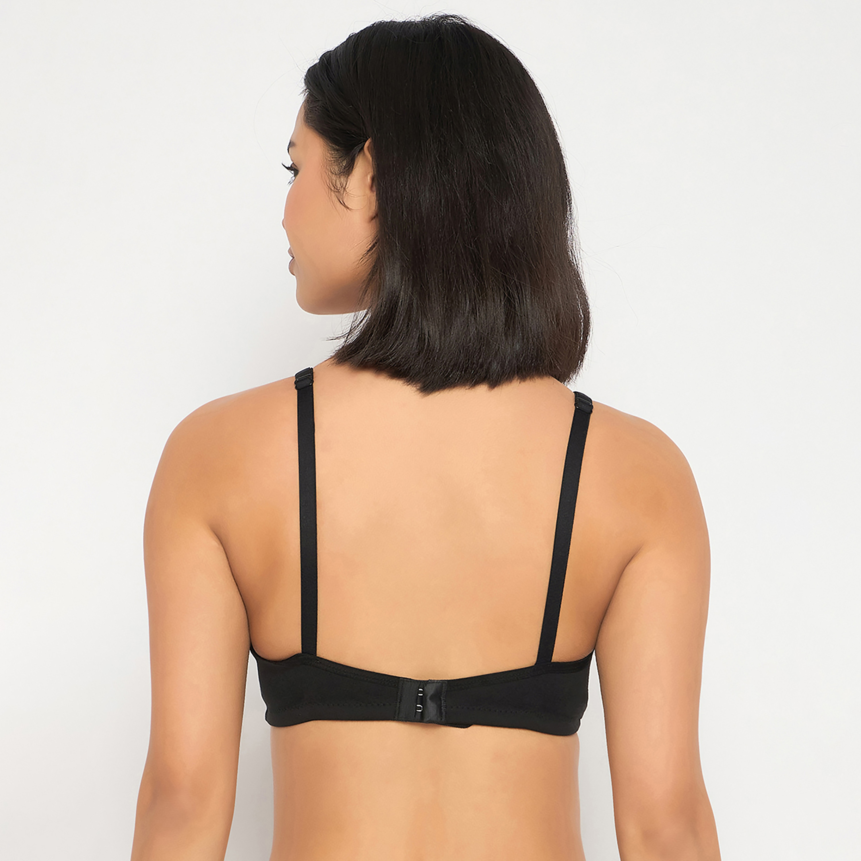 Clovia Non-Padded Non-Wired Full Coverage Women's T-Shirt Bra in Black - Cotton-women-clothing-lingerie-bras-image-4