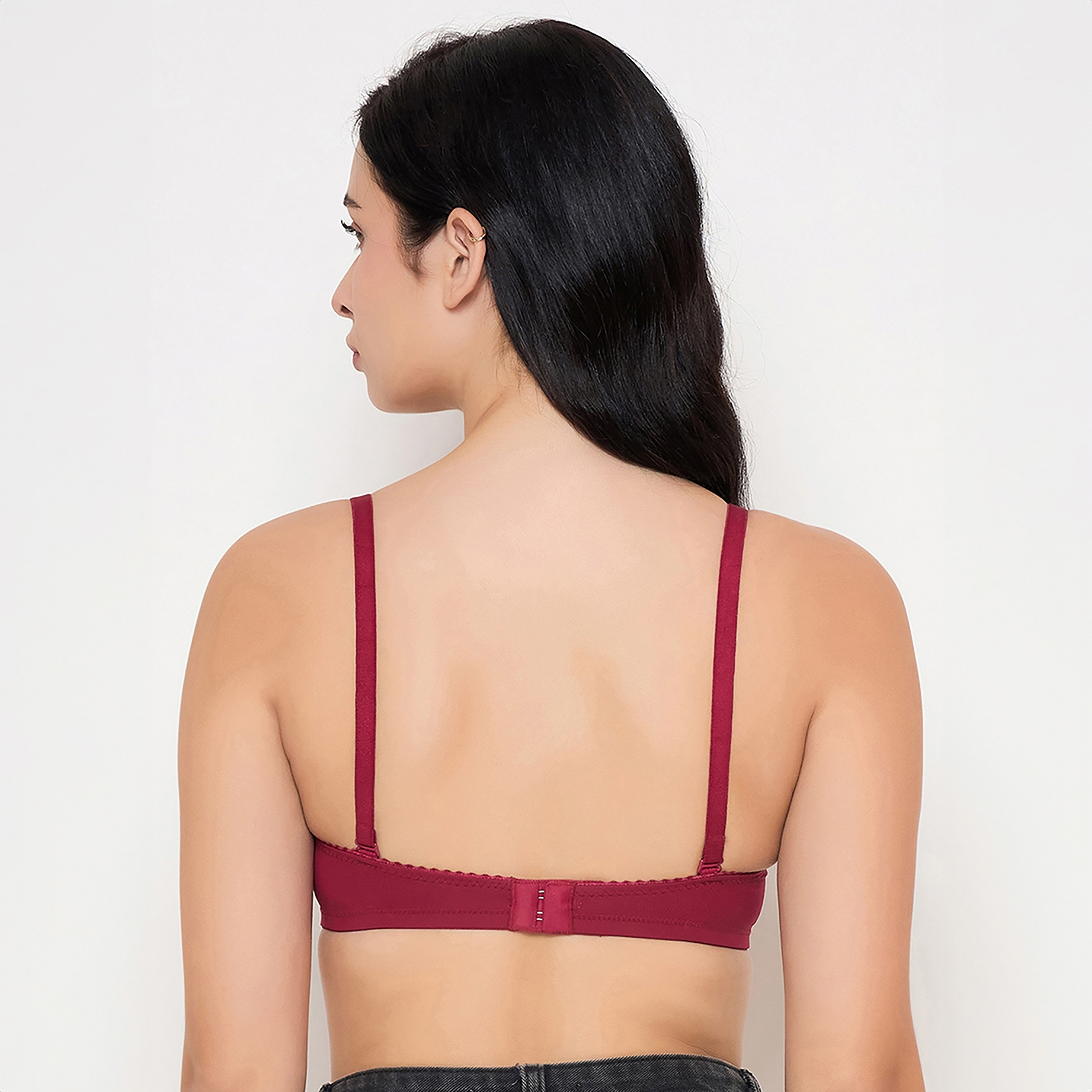 Clovia Padded Non-Wired Full Coverage Self Striped Women's Multiway T-Shirt Bra-women-clothing-lingerie-bras-image-5
