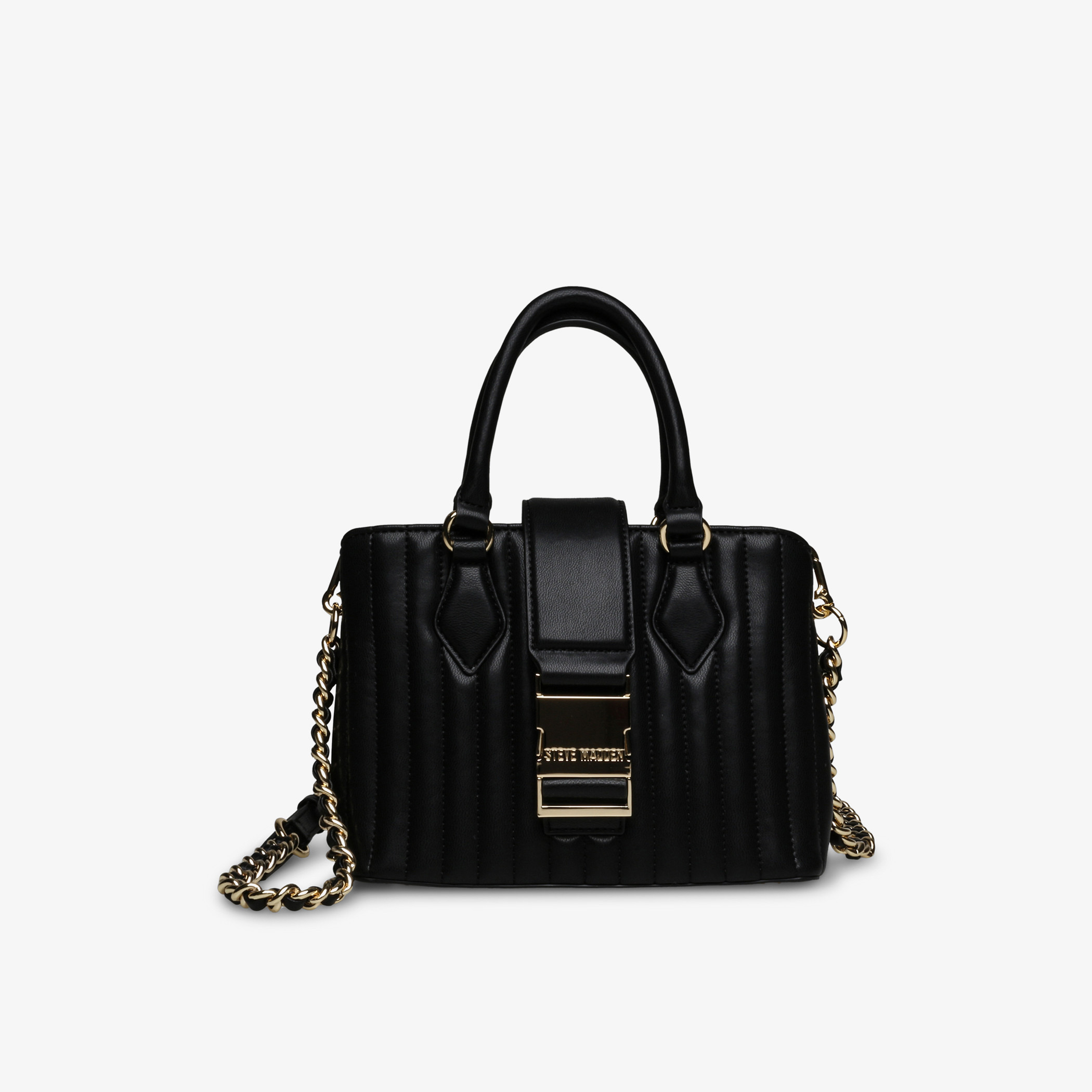 Steve madden black discount quilted tote bag