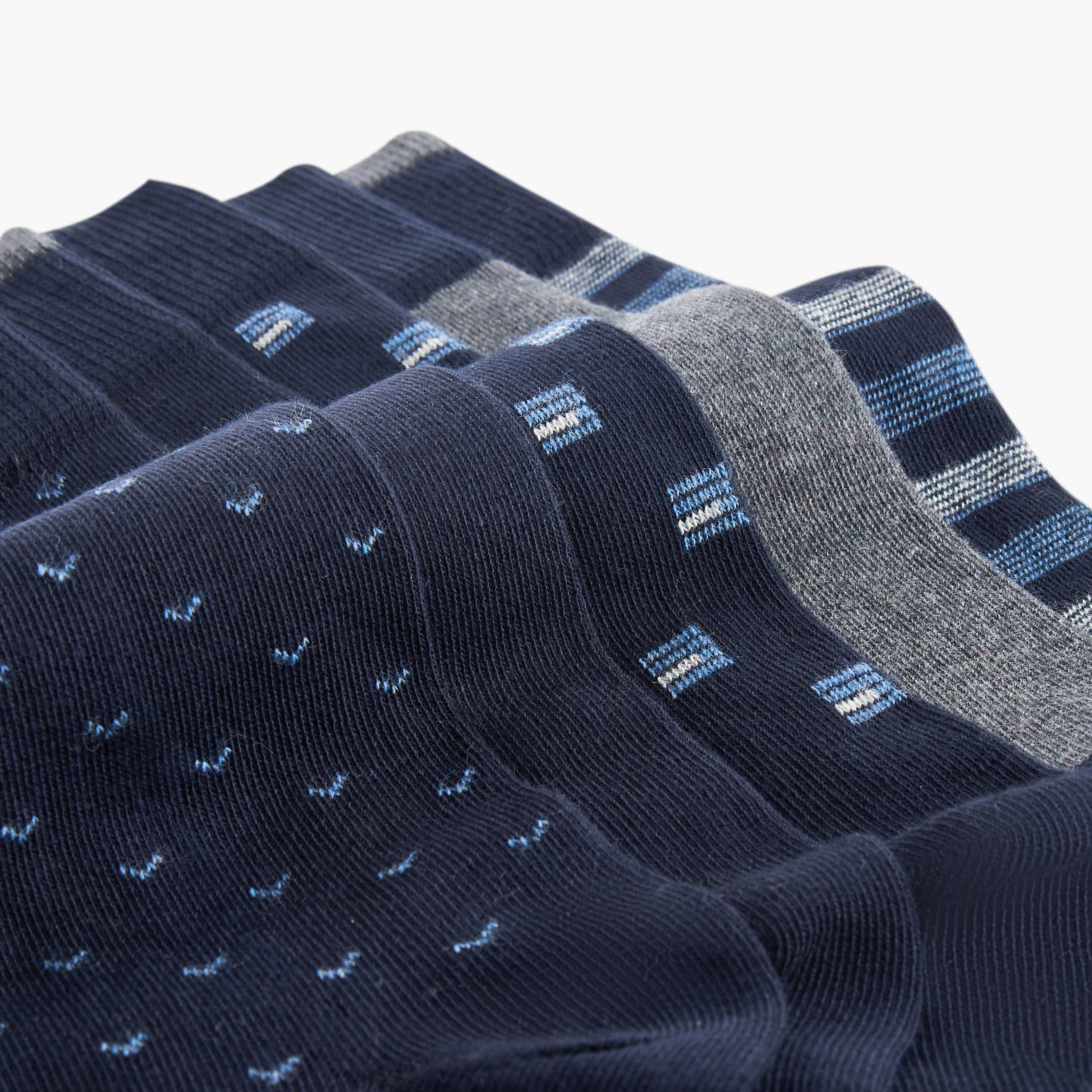 Duchini Printed Non Terry Crew Length Socks - Set of 5-men-socks-image-4