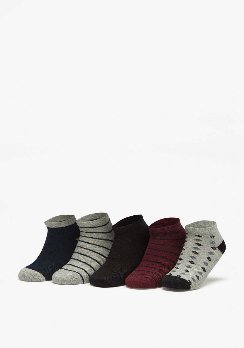 Juniors Printed Ankle Length Socks - Set of 5-Girl%27s Socks & Tights-image-0