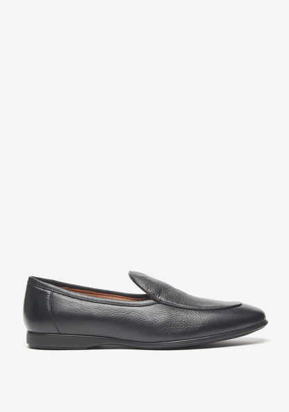 Duchini Men's Textured Slip-On Loafers-Loafers-image-0