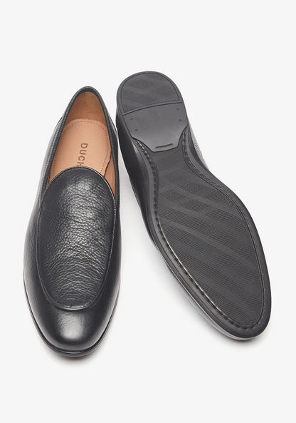Duchini Men's Textured Slip-On Loafers