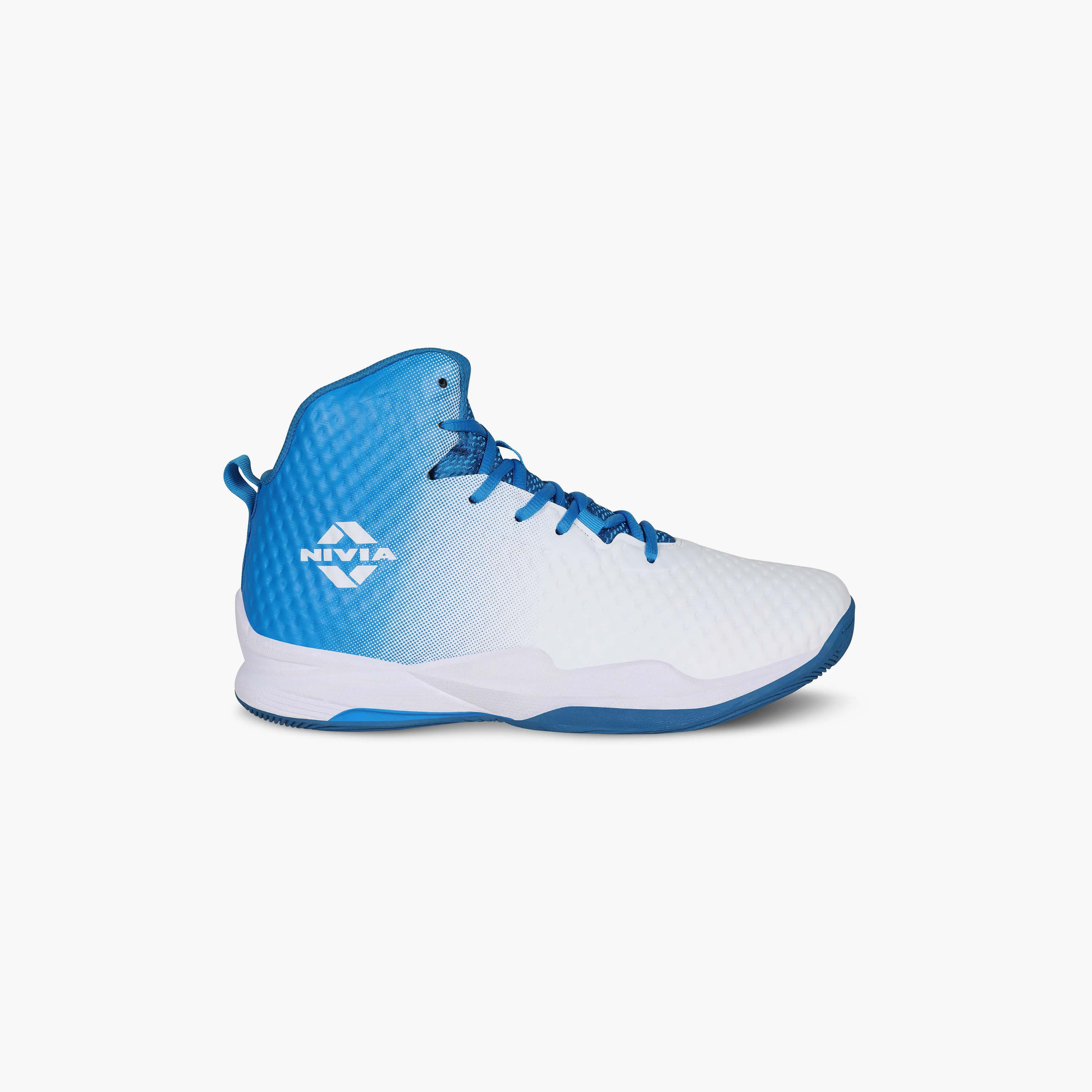 Nivia Engraver, White/Sky Blue, Basketball Shoes-sports-men-shoes-image-3