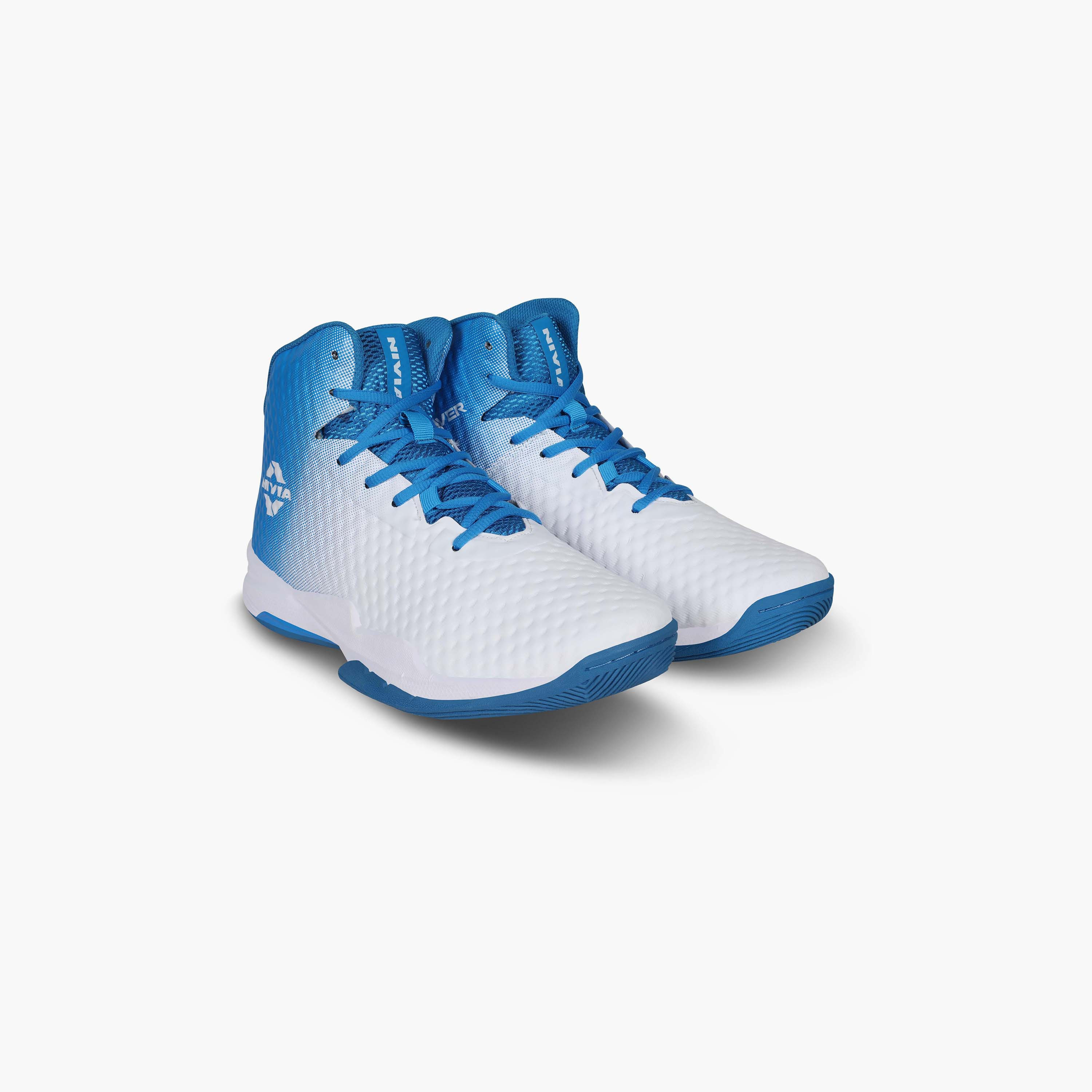 Basketball shoes cheap white and blue