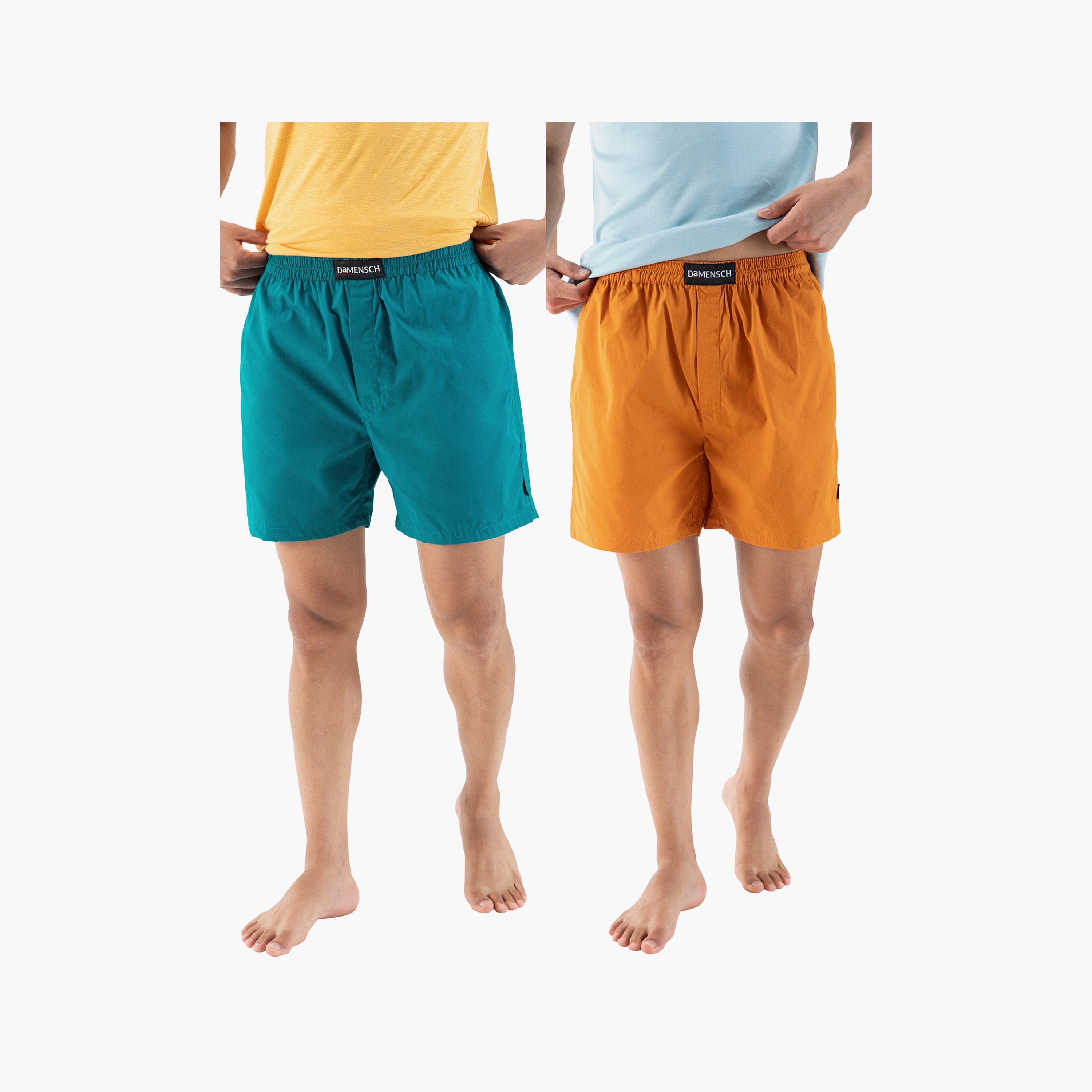 Damensch Pack of 2 Plain Cotton Classic Boxers-men-clothing-innerwear-underwear-image-2