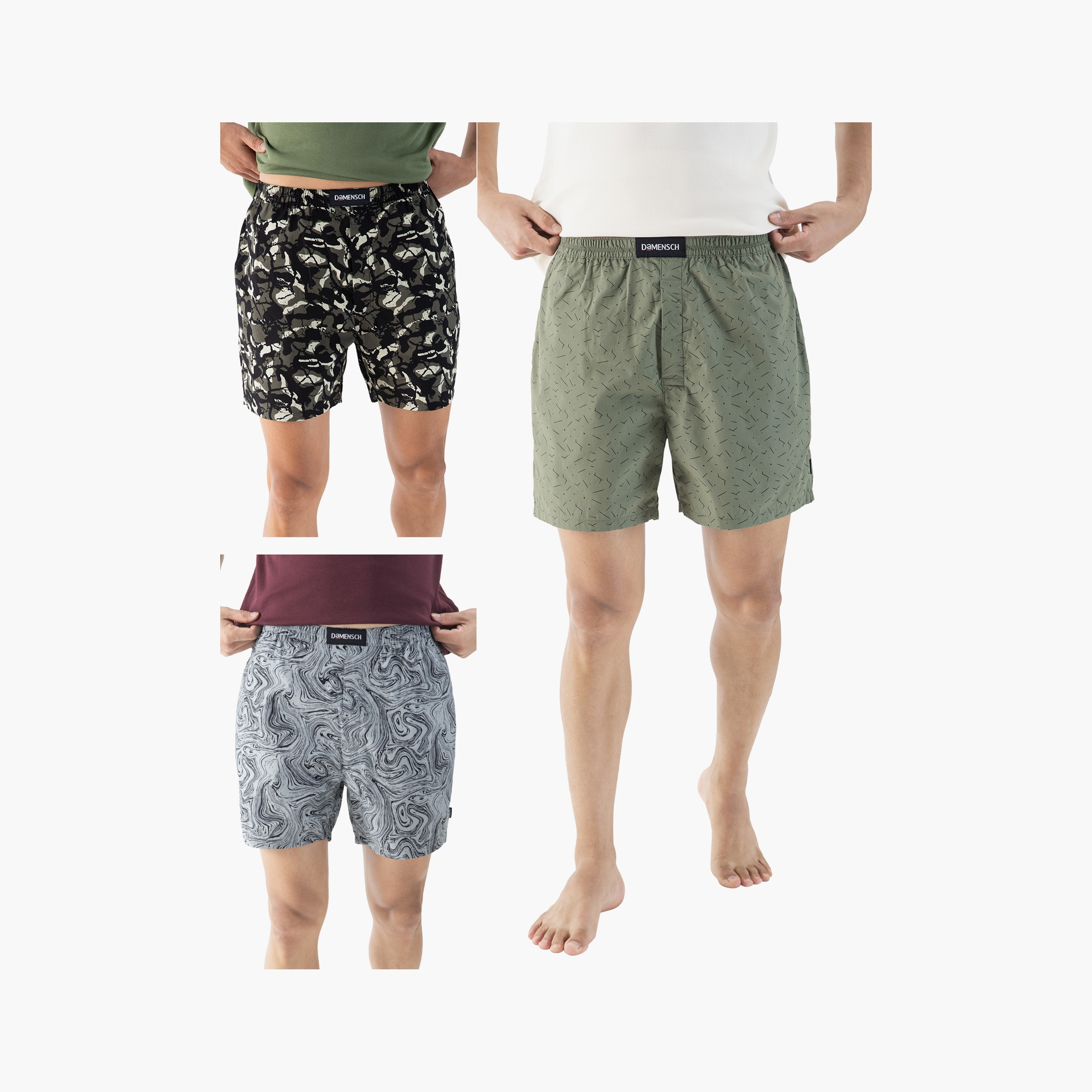مجموعة دامنش مكونة من 3 بوكسرات كلاسيكية قطنية مطبوعة-men-clothing-innerwear-underwear-image-2
