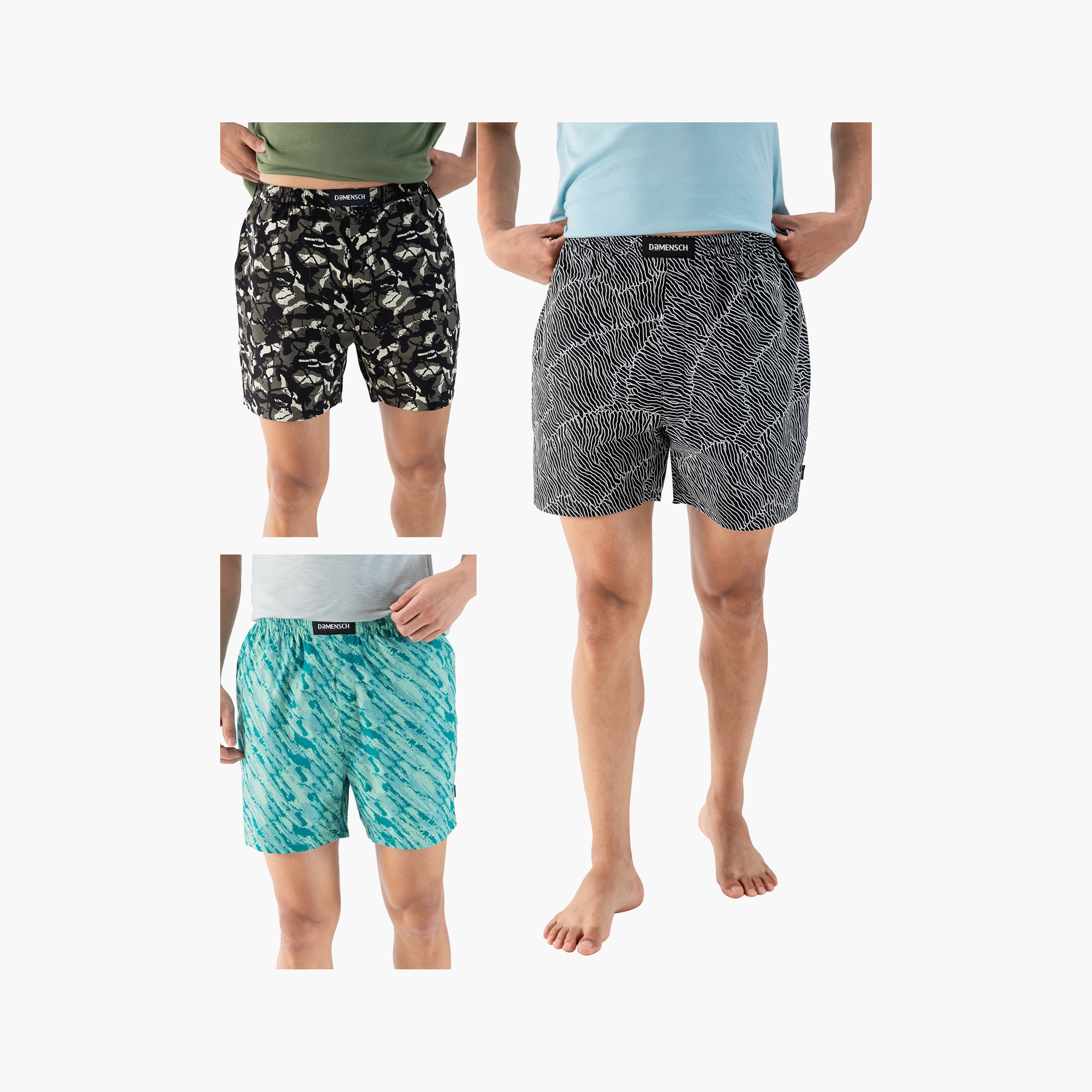 مجموعة دامنش مكونة من 3 بوكسرات كلاسيكية قطنية مطبوعة-men-clothing-innerwear-underwear-image-6