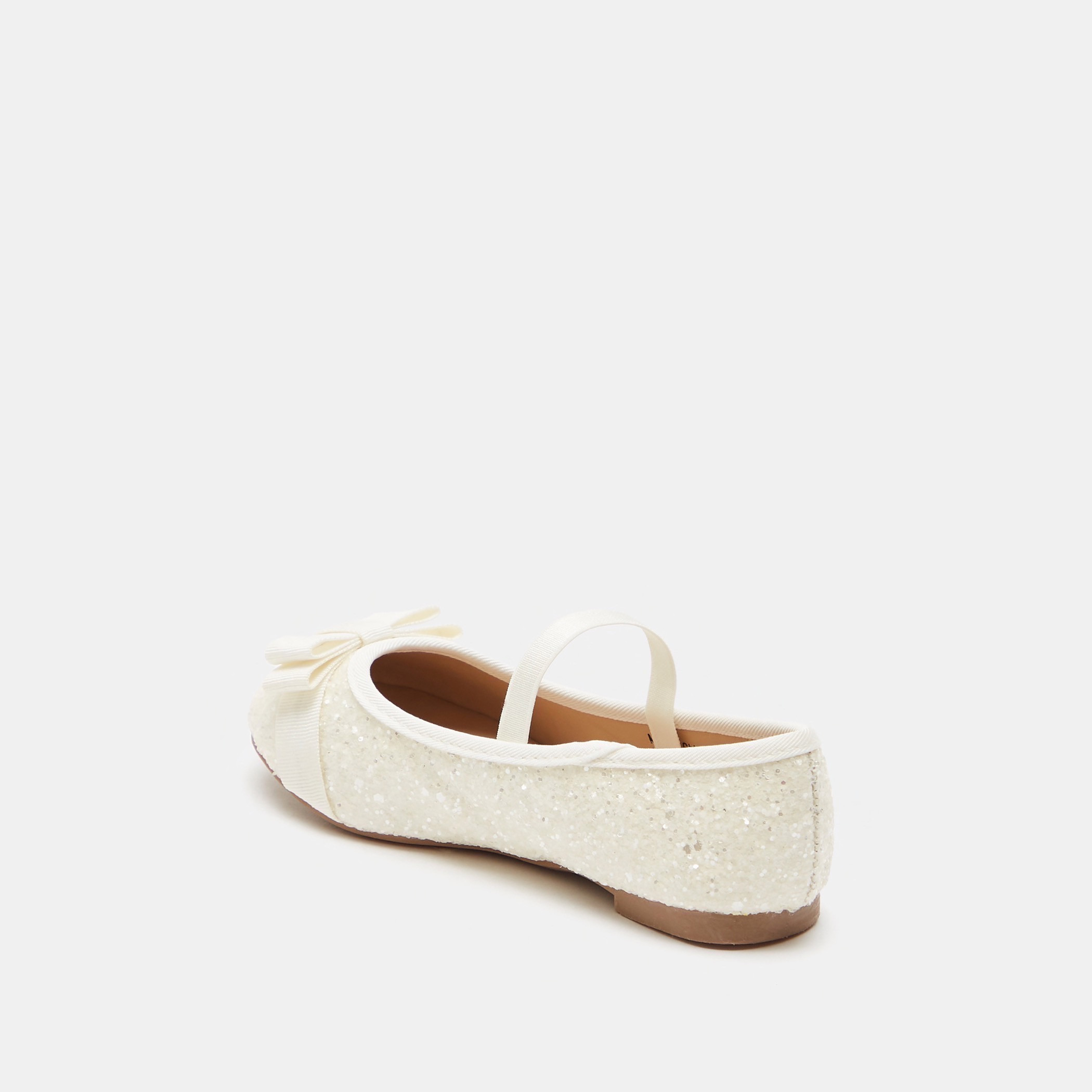 حذاء ماري جين بتفاصيل جليتر وحزام مطّاطي وزينة فيونكة-baby-girls-shoes-closedshoes-image-3