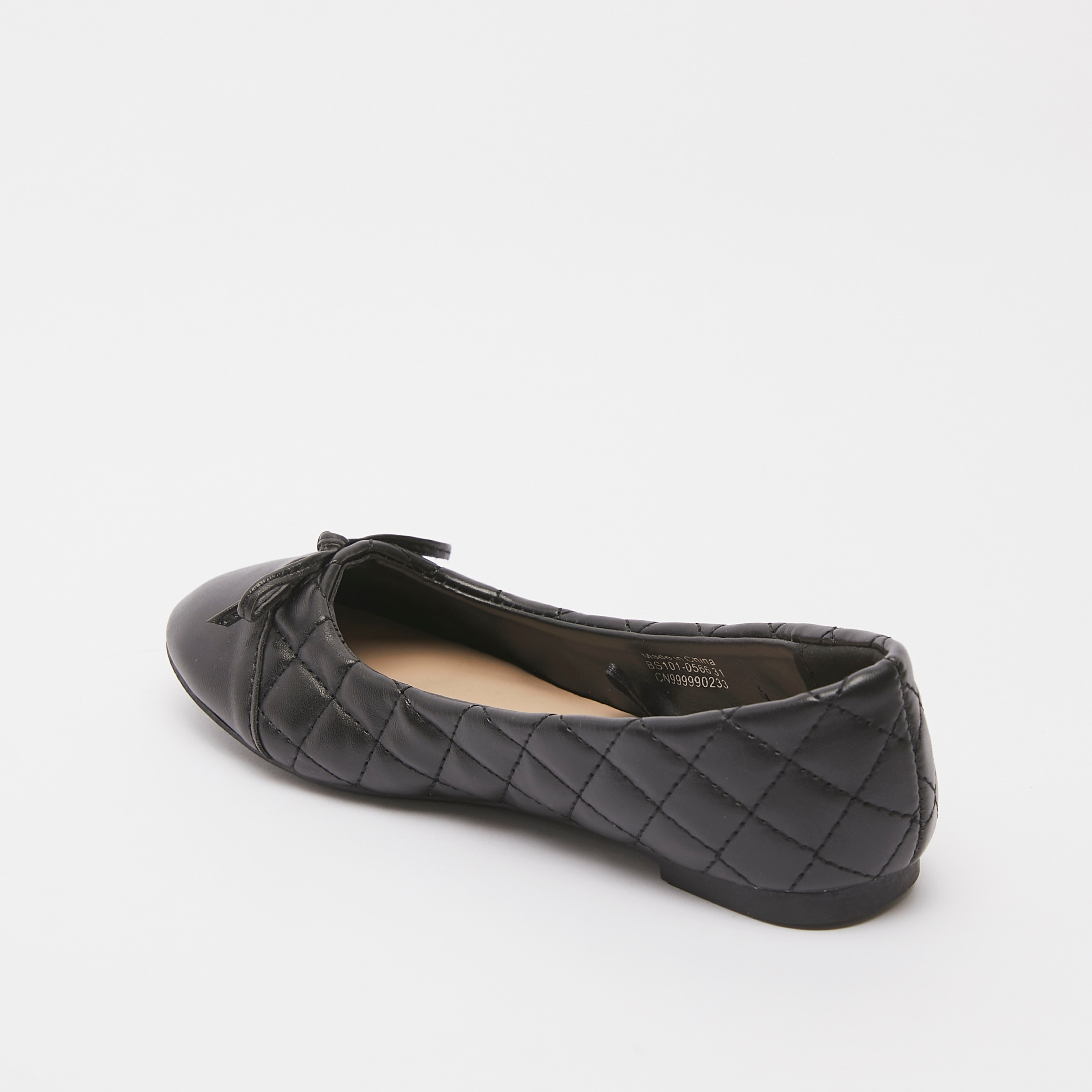 حذاء باليرينا مبطن بمقدمة مستديرة وزينة فيونكة-girls-shoes-ballerinas-image-2