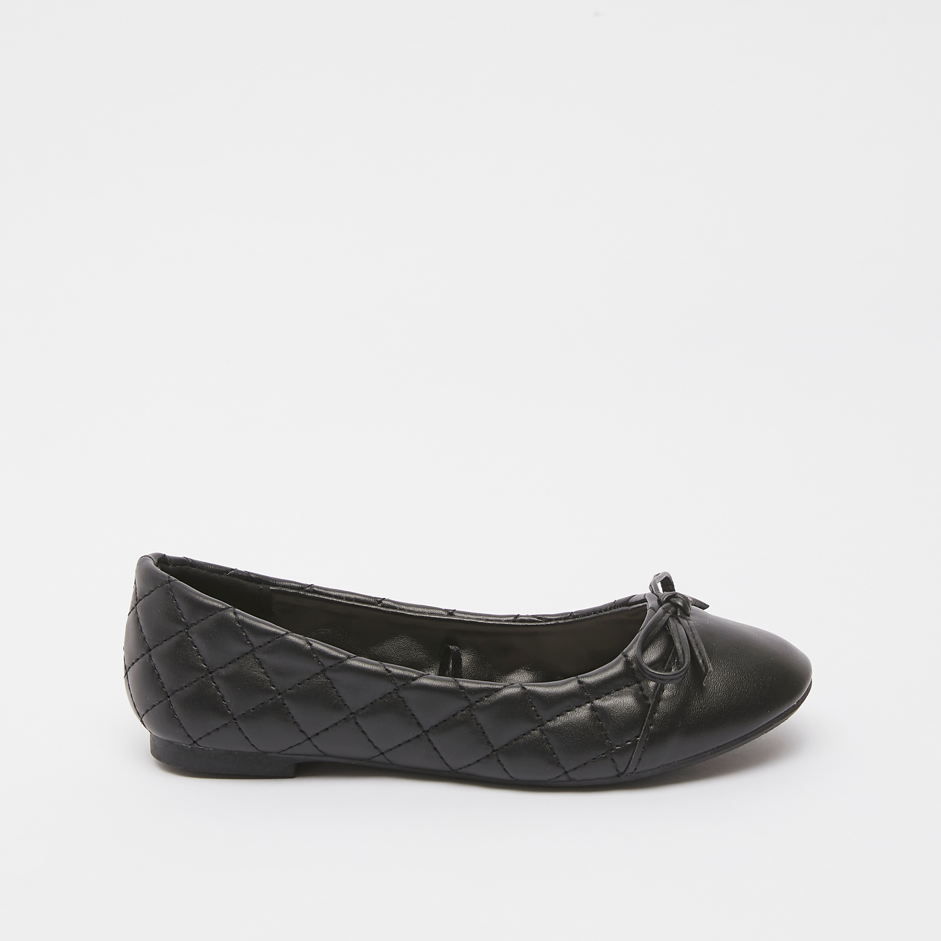 حذاء باليرينا مبطن بمقدمة مستديرة وزينة فيونكة-girls-shoes-ballerinas-image-3